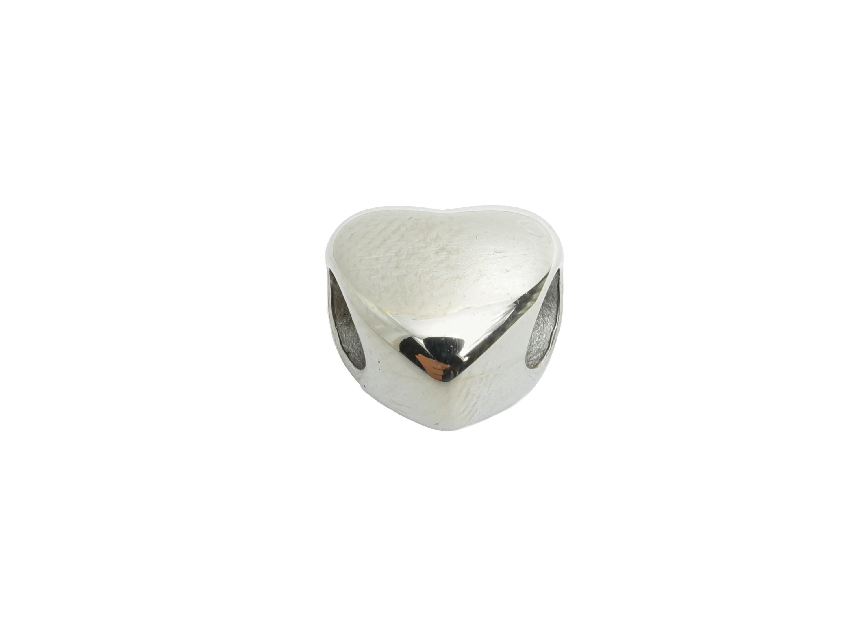 Stainless Steel Heart Bead - Heart Spacer Bead for Bracelet - 304 Stainless Steel - Minimalist Steel Spacer Beads - 10.8x11x8.45mm - SS1590 - DOMEDBAZAAR