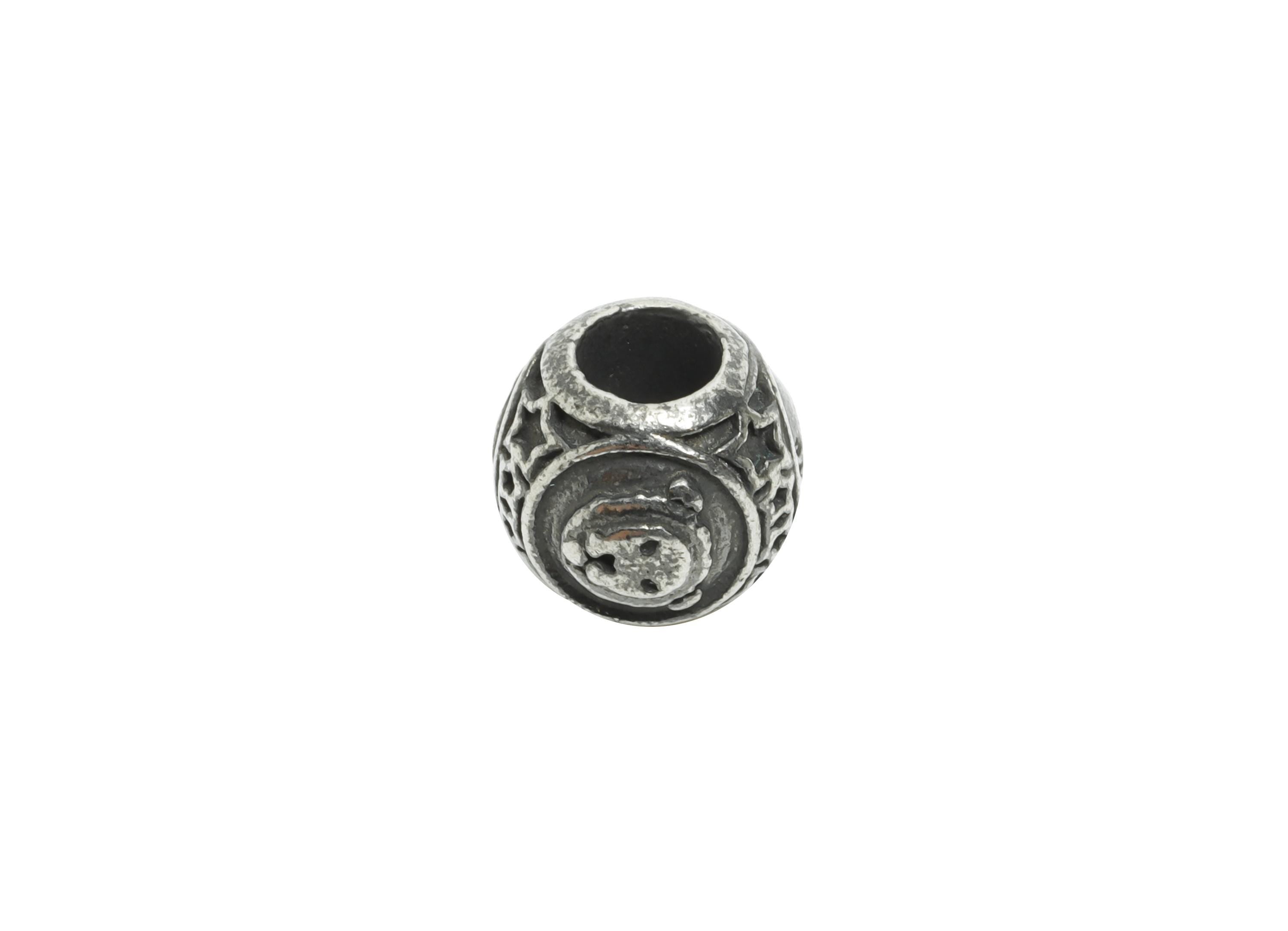 Steel Leo Zodiac Bead - Astrology Spacer Bead for Bracelet - 304 Stainless Steel - Horoscope Bead - Jewelry Component - 9x10x9.7mm - SS1560G - DOMEDBAZAAR