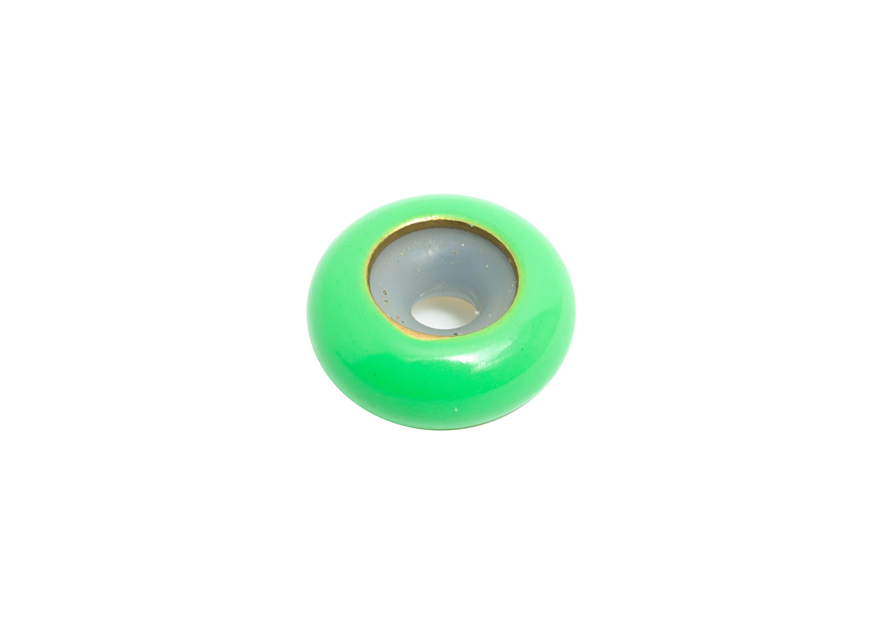 Green Donut Spacer Bead - Brass Enamel Rubber Bracelet Stopper Beads - Adjustable Rondelle Beads - Silicone Smart Bead - 10x10x4mm-RGP10463C - DOMEDBAZAAR