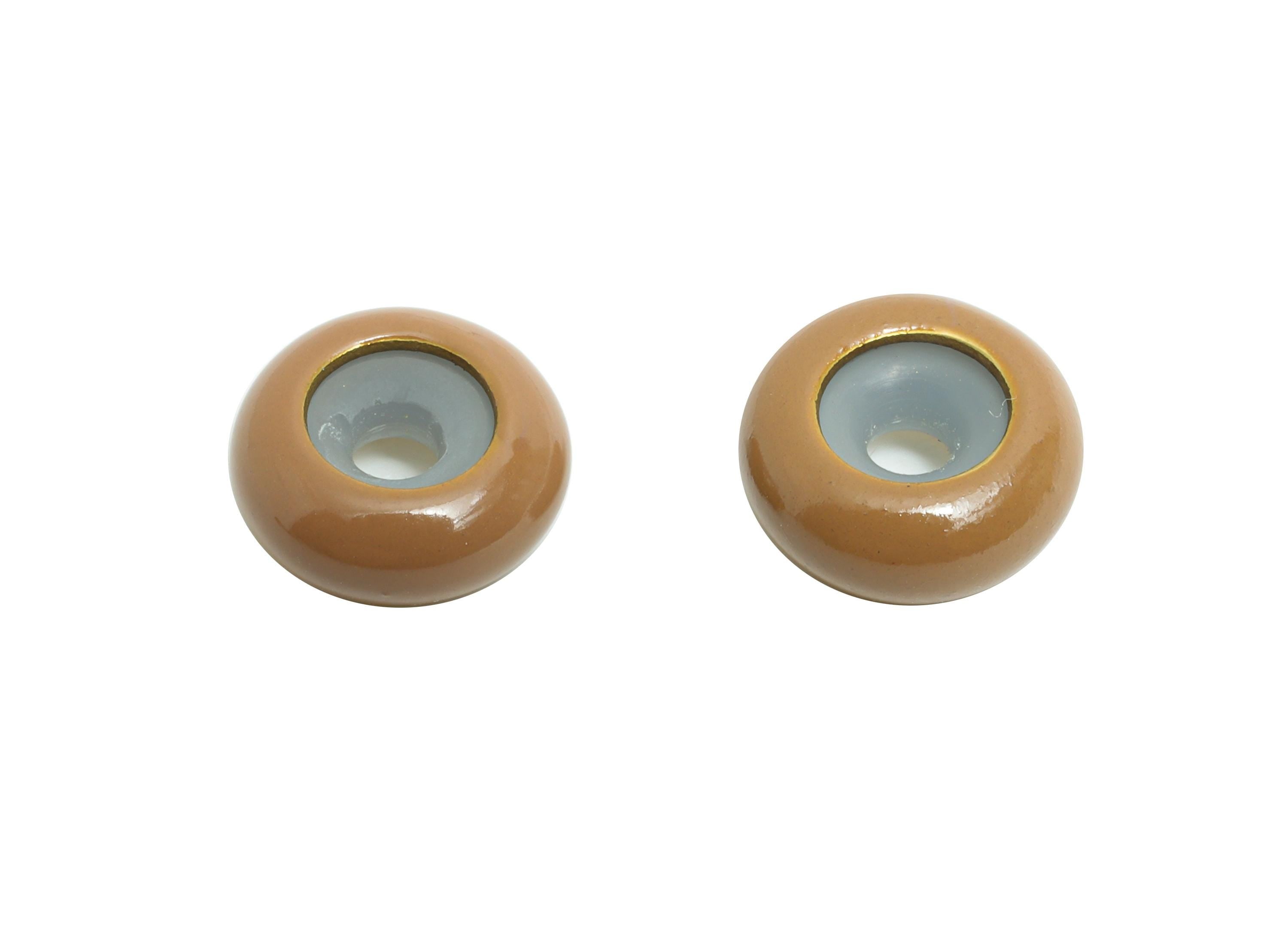 Brown Donut Spacer Bead - Brass Enamel Rubber Bracelet Stopper Bead - Adjustable Rondelle Bead - Silicone Smart Bead - 10x10x4mm - RGP10463E - DOMEDBAZAAR