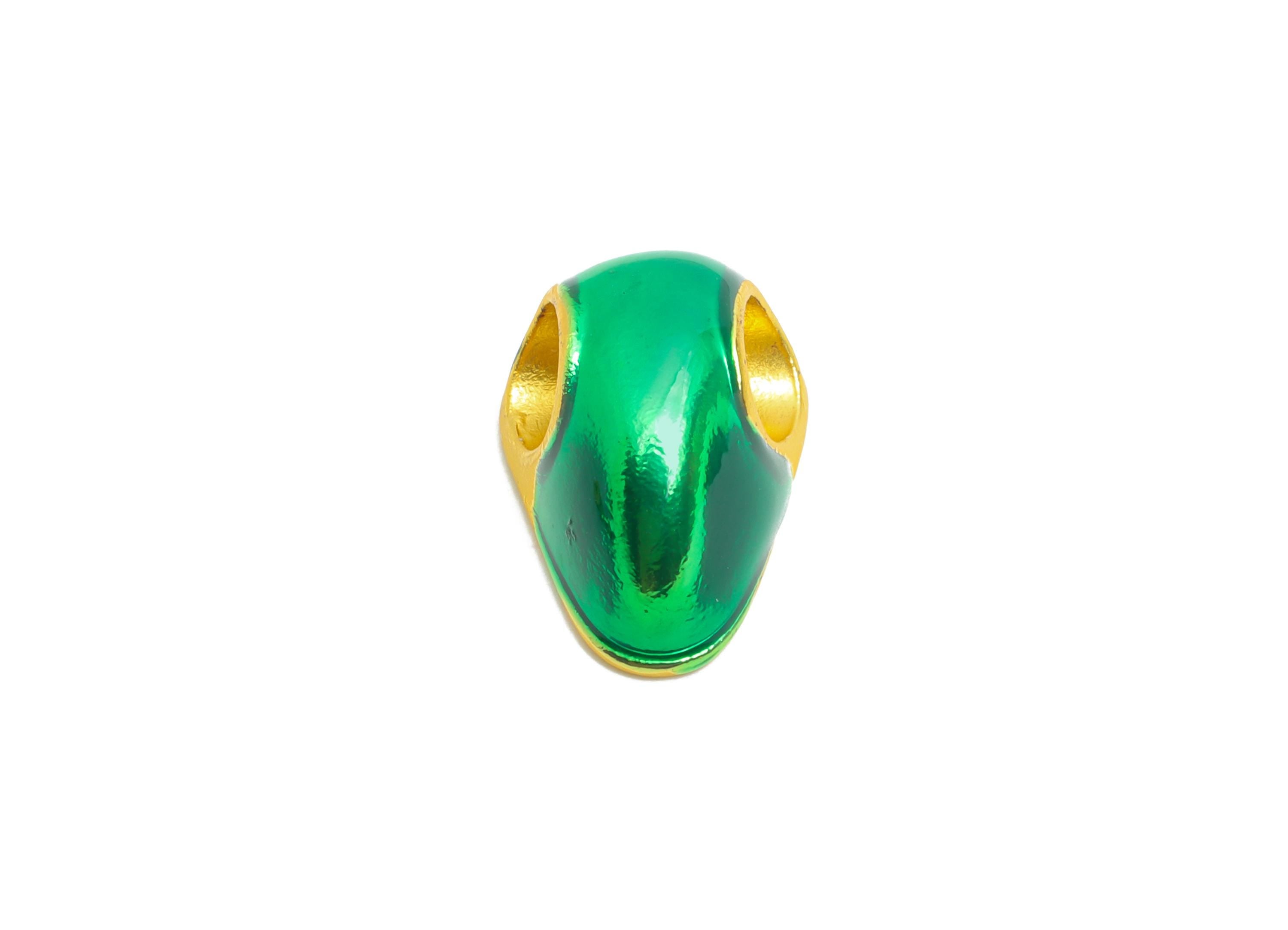 Alloy Avocado Spacer Beads - Enamel Avocado Bracelet Beads - Handmade Alloy Fruit Charms - Jewelry Accessory DIY - 14.35x10x7.93mm - ZZ2075 - DOMEDBAZAAR
