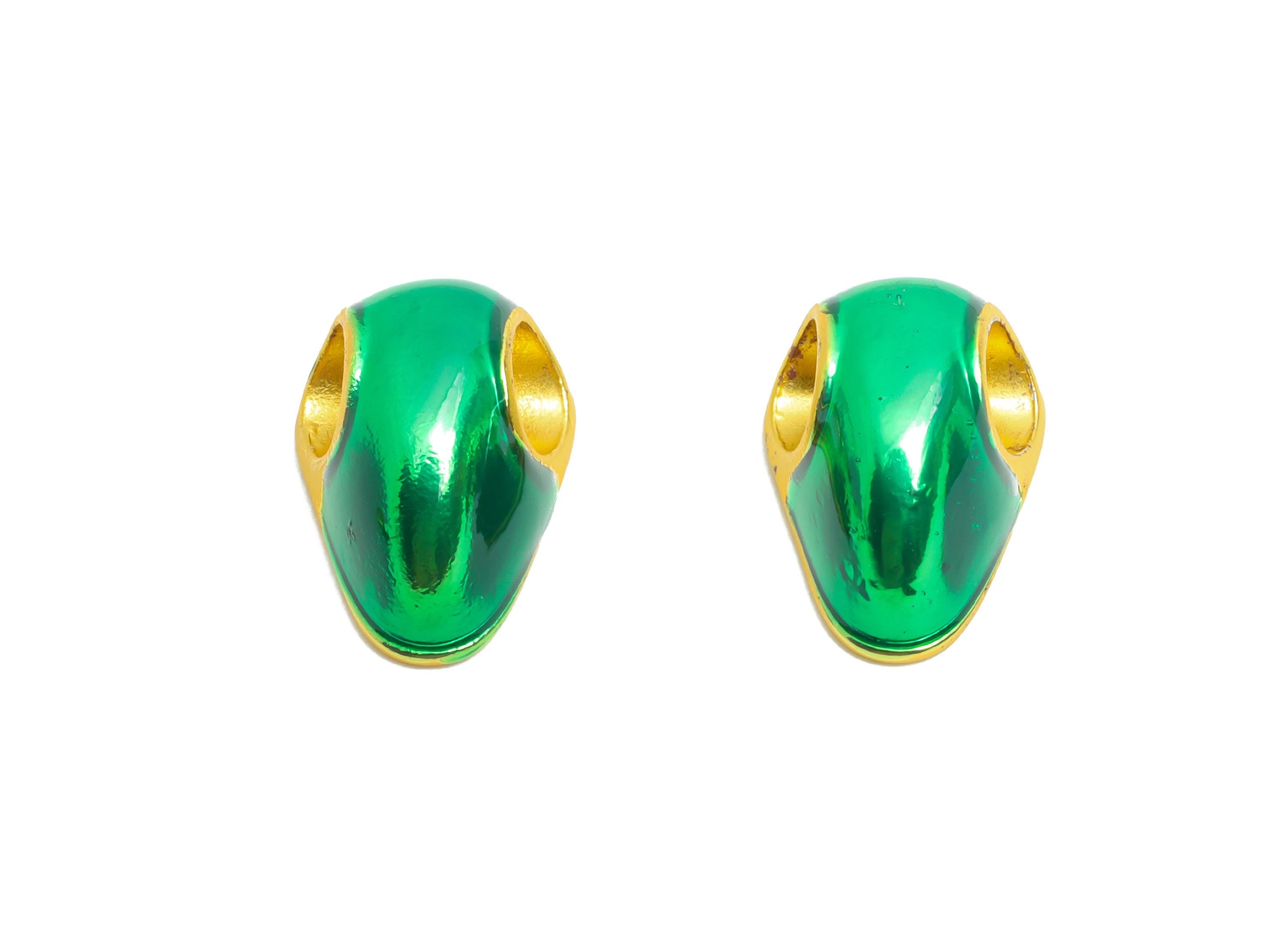 Alloy Avocado Spacer Beads - Enamel Avocado Bracelet Beads - Handmade Alloy Fruit Charms - Jewelry Accessory DIY - 14.35x10x7.93mm - ZZ2075 - DOMEDBAZAAR