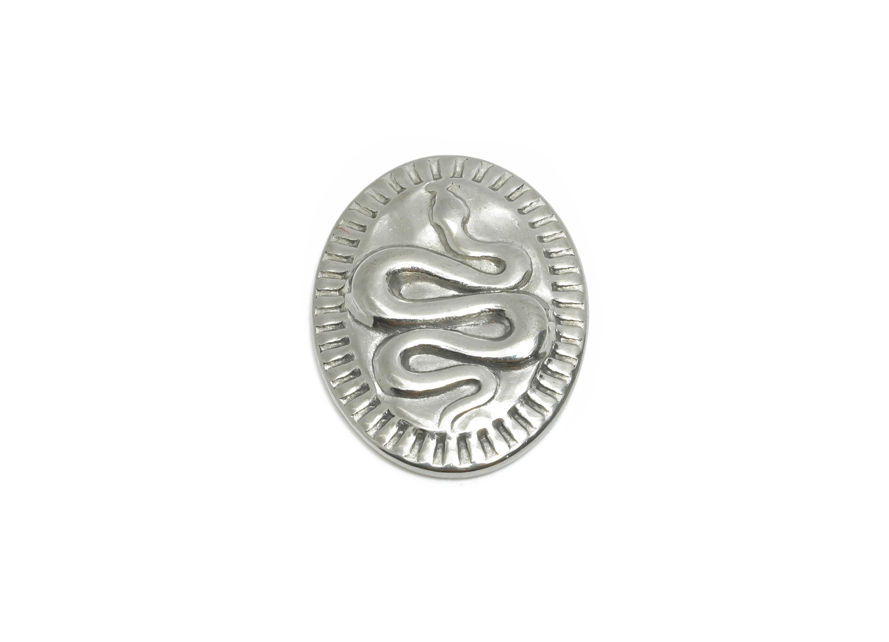 Stainless Steel Snake Charms - Snake Motif Charm - Snake with Sunburst Edge - Engraved Snake Medallion - Steel Jewelry - 20x15x2mm - SS2067 - DOMEDBAZAAR