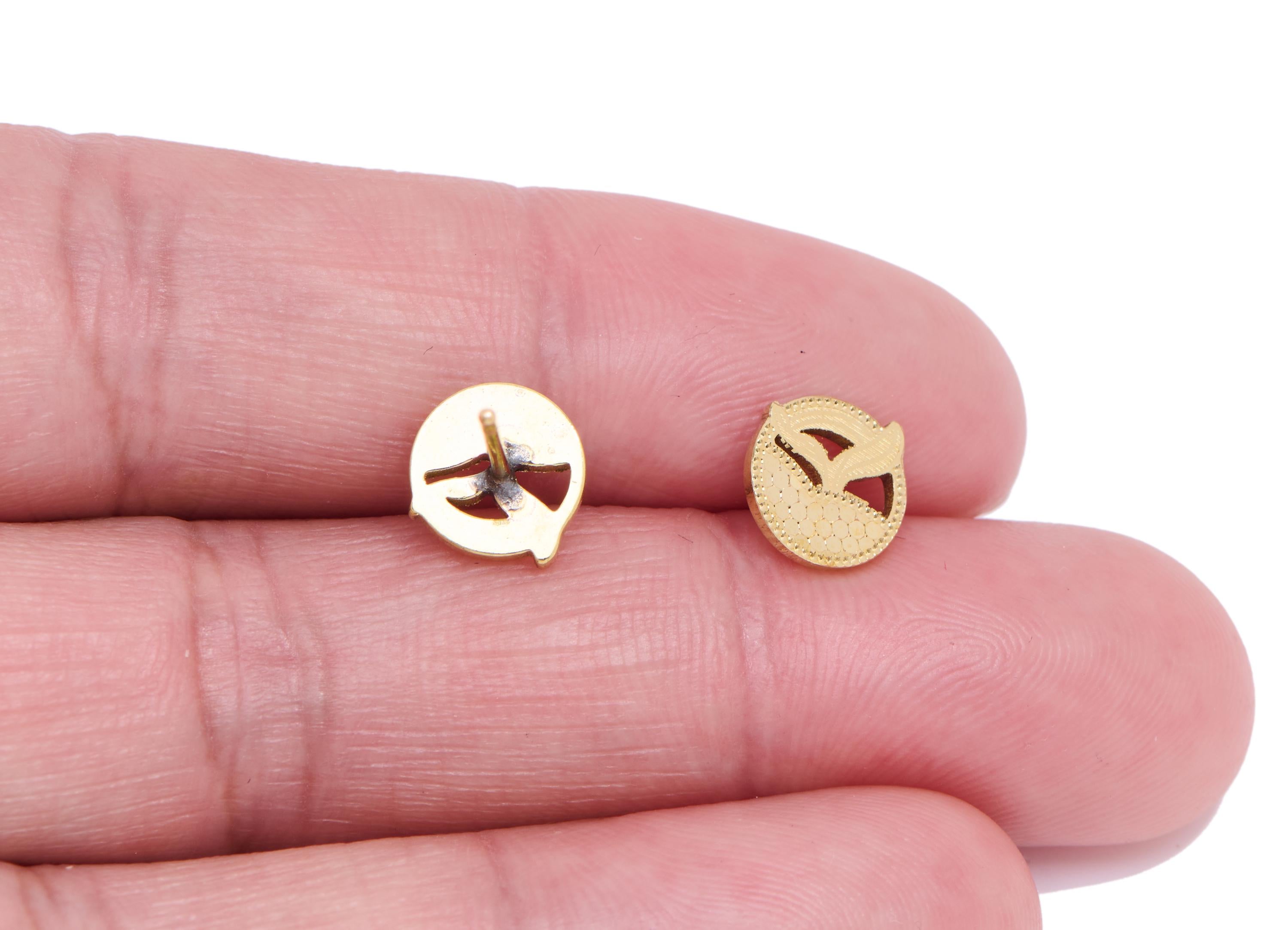 Brass Whale Tail Earring Post - Raw Brass Textured Whale Tail Stud - Ocean Laser Cut Jewelry - Minimalist Jewelry - 7x8x0.8mm - PP11195 - DOMEDBAZAAR
