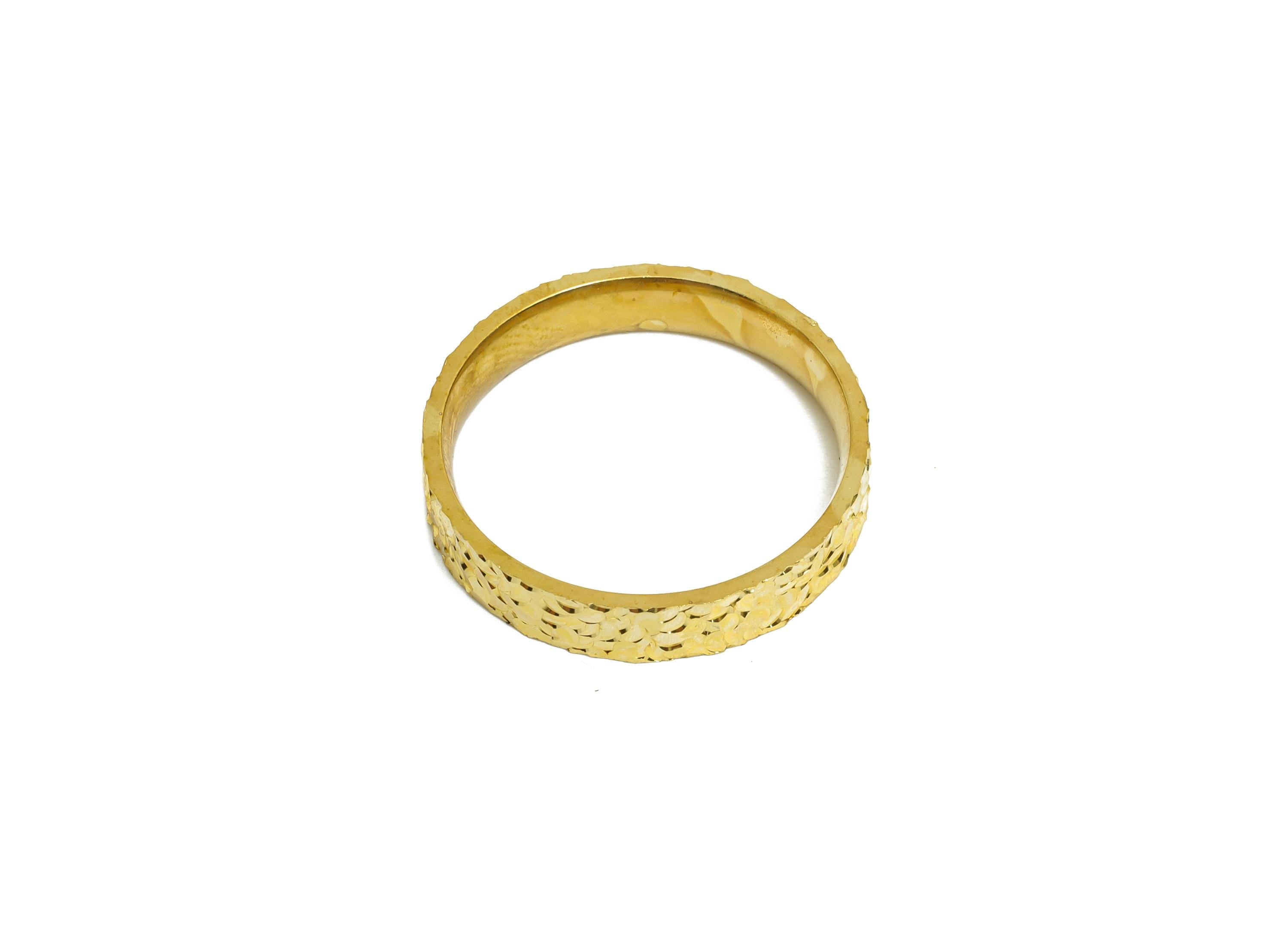 21mm Brass Ring - Raw Brass Textured Wide Ring Jewelry - Minimalist Everyday Wear Ring - Stylish Jewelry Brass - 21.2x21.2x4mm - PP11182-8 - DOMEDBAZAAR
