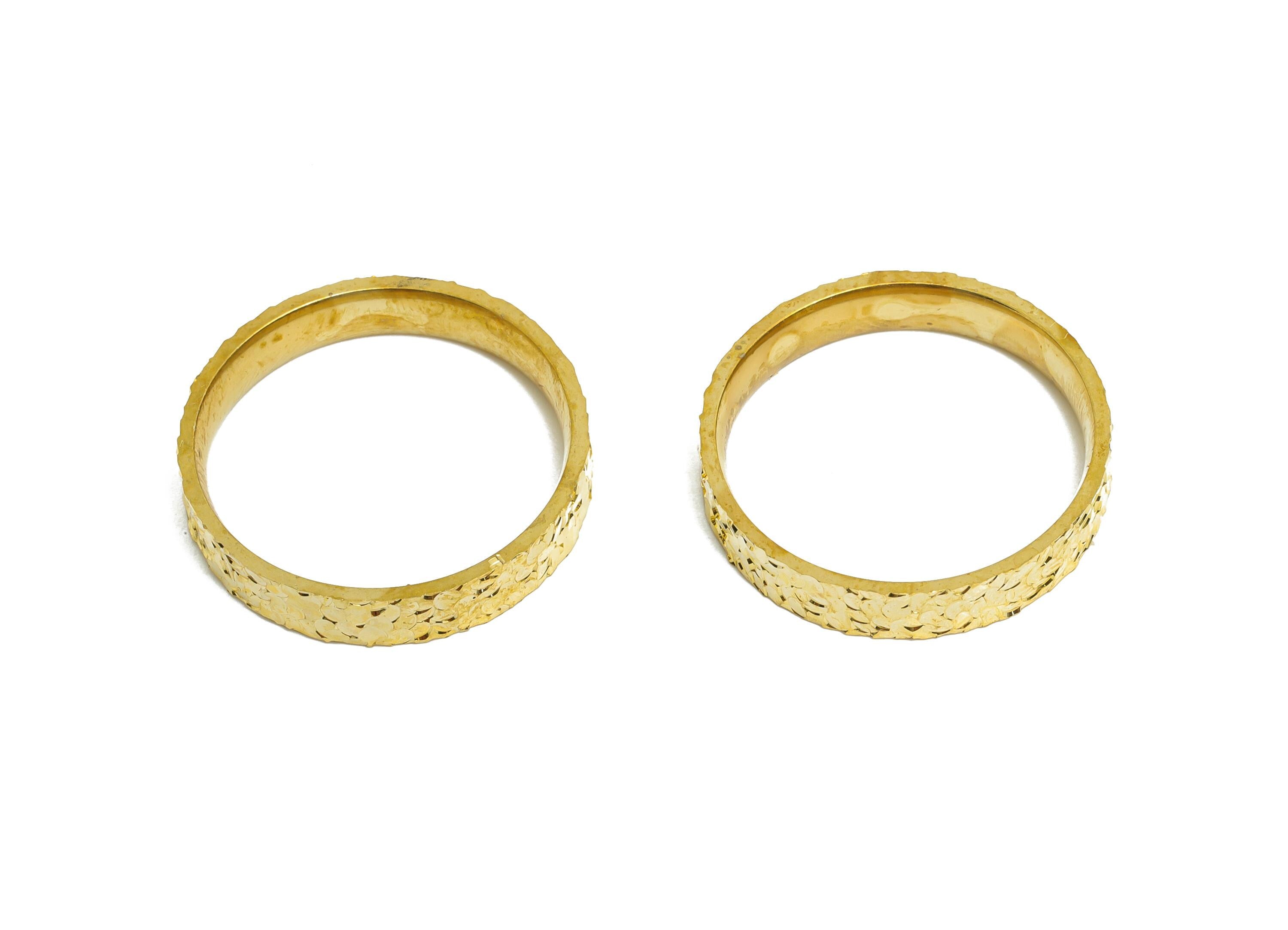 22mm Brass Rings - Raw Brass Textured Wide Rings Jewelry - Minimalist Everyday Wear Rings - Stylish Jewelry Brass - 22x22x4mm - PP11182-9 - DOMEDBAZAAR
