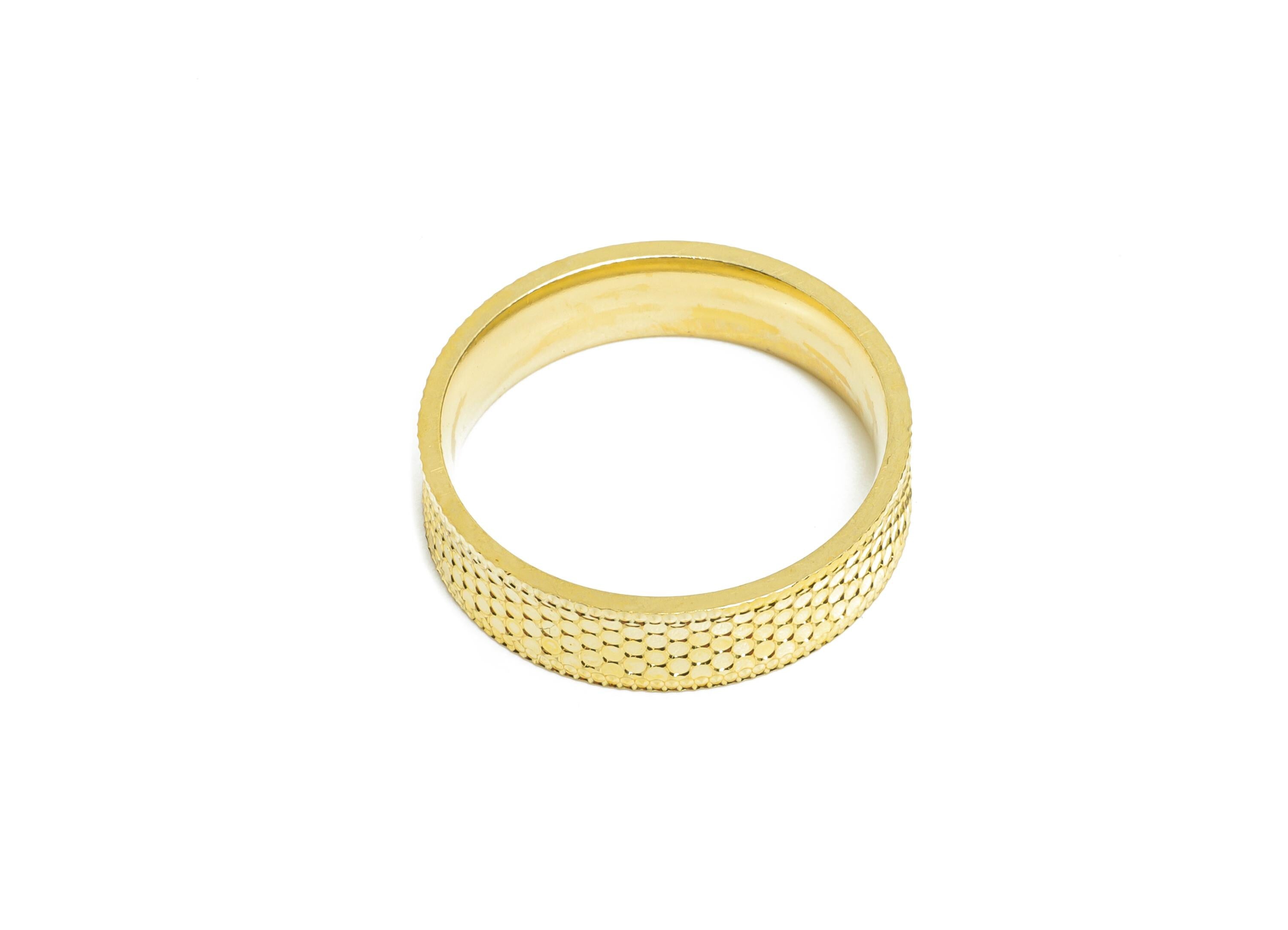 20mm Brass Ring - Raw Brass Textured Wide Ring Jewelry - Sparkling Everyday Wear Ring - Stylish Jewelry Brass - 20.35x20.35x5mm - PP11183-7 - DOMEDBAZAAR