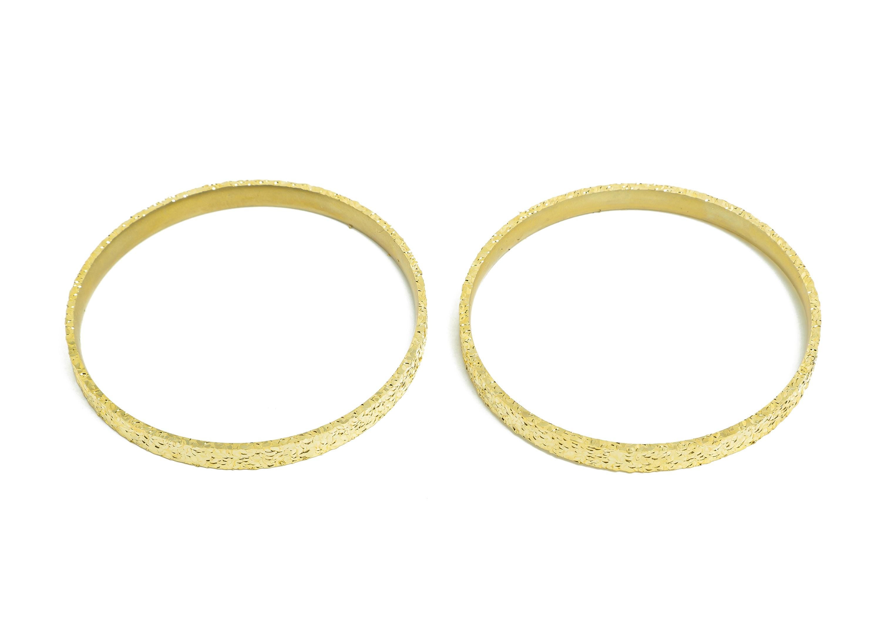 67mm Brass Hoop Bracelet - Raw Brass Textured Wide Bangle - Sparkling Bracelet - Everyday Wear Jewelry - 66.68x66.93x6.08mm - PP11184 - DOMEDBAZAAR