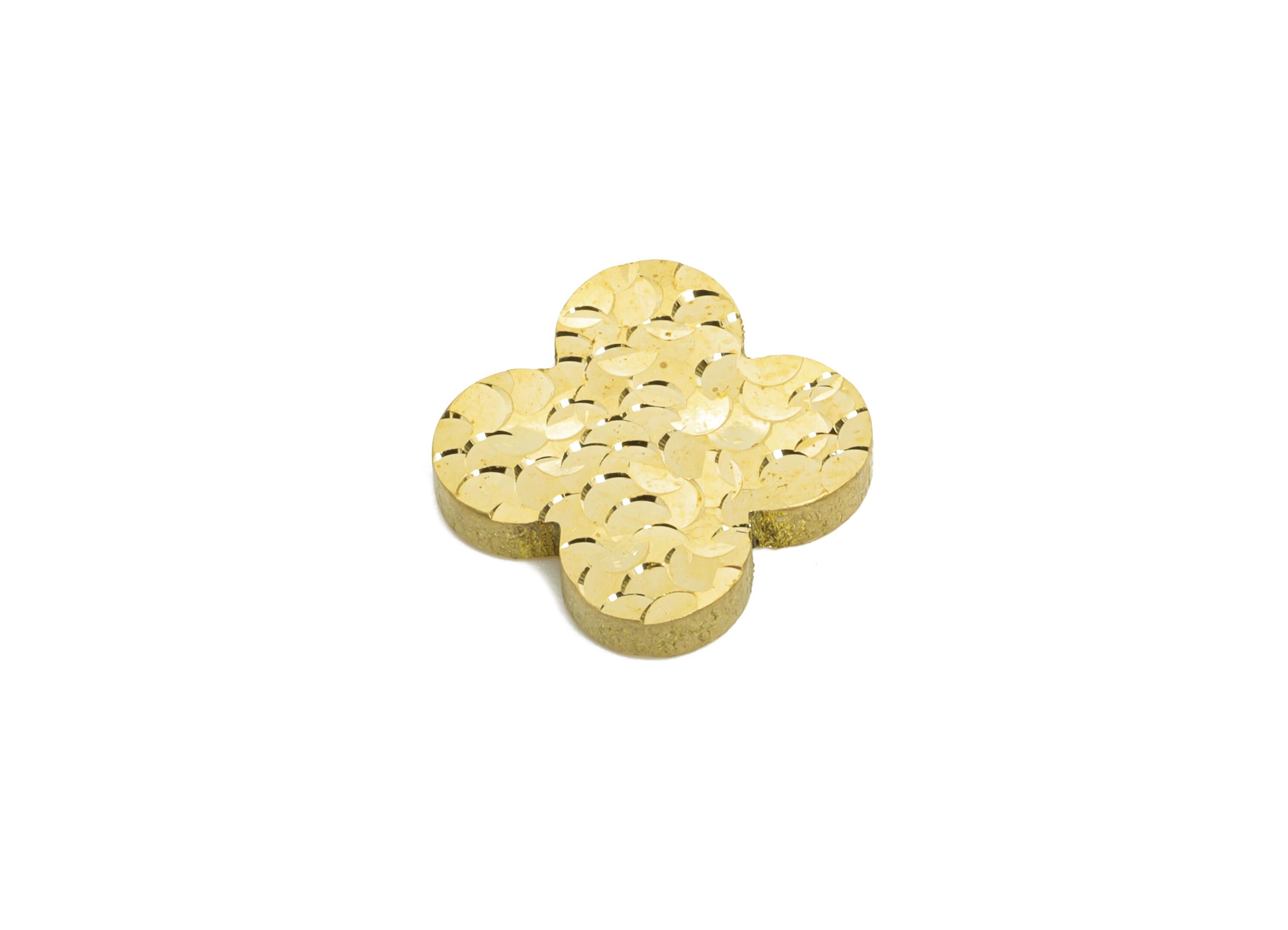 Raw Brass Flower Charms - Textured Flower Cabachon Charms - Textured Laser Cut Charm - Dainty Boho Chic Jewelry Making - 13x13x2mm - PP11175 - DOMEDBAZAAR