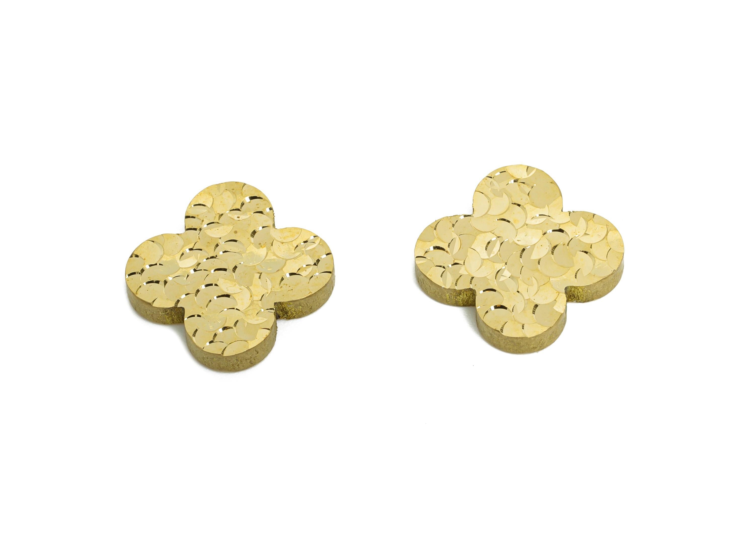Raw Brass Flower Charms - Textured Flower Cabachon Charms - Textured Laser Cut Charm - Dainty Boho Chic Jewelry Making - 13x13x2mm - PP11175 - DOMEDBAZAAR