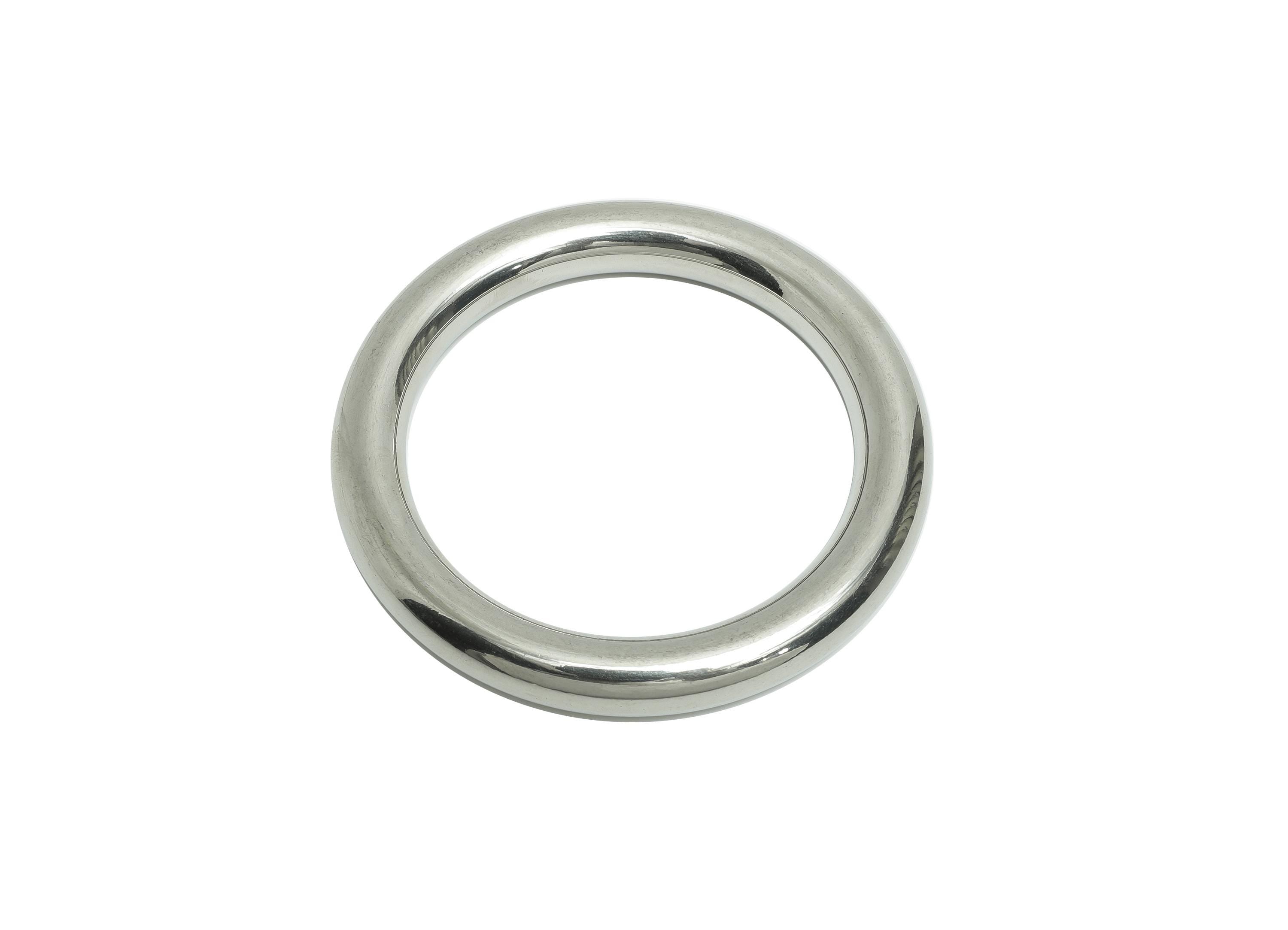 79mm Chunky Steel Bracelet - Smooth Circular Hoop Bangle - Statement Modern Metal Bangle - Thick Silver Jewelry Making - 79x79x10mm - SS1691 - DOMEDBAZAAR
