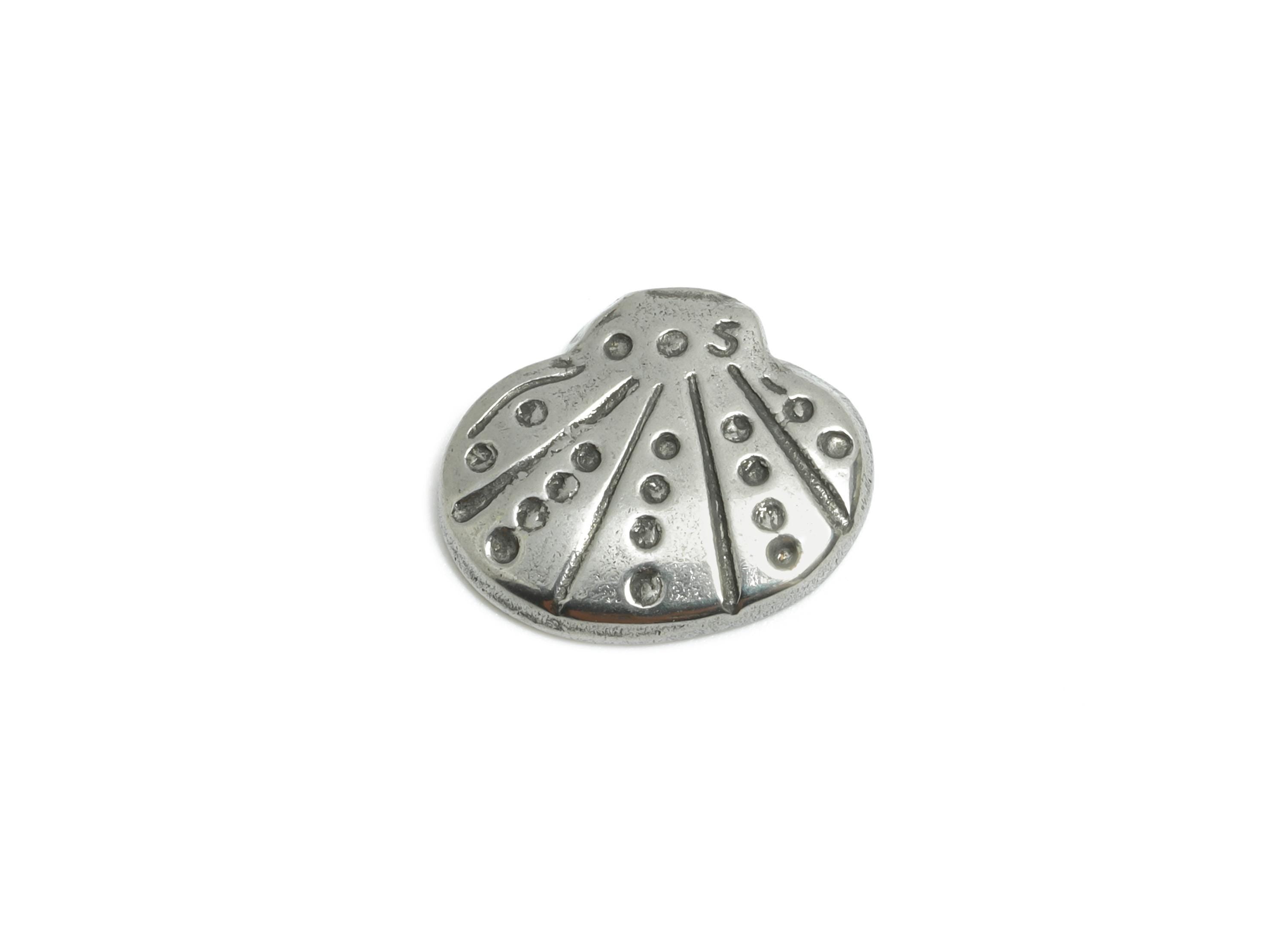 Steel Shell Charms - Textured Steel Marine Shell Charm - Simple Ocean Jewelry Design - Steel Jewelry Accessory - 11.71x13.38x2.09mm - SS1737 - DOMEDBAZAAR