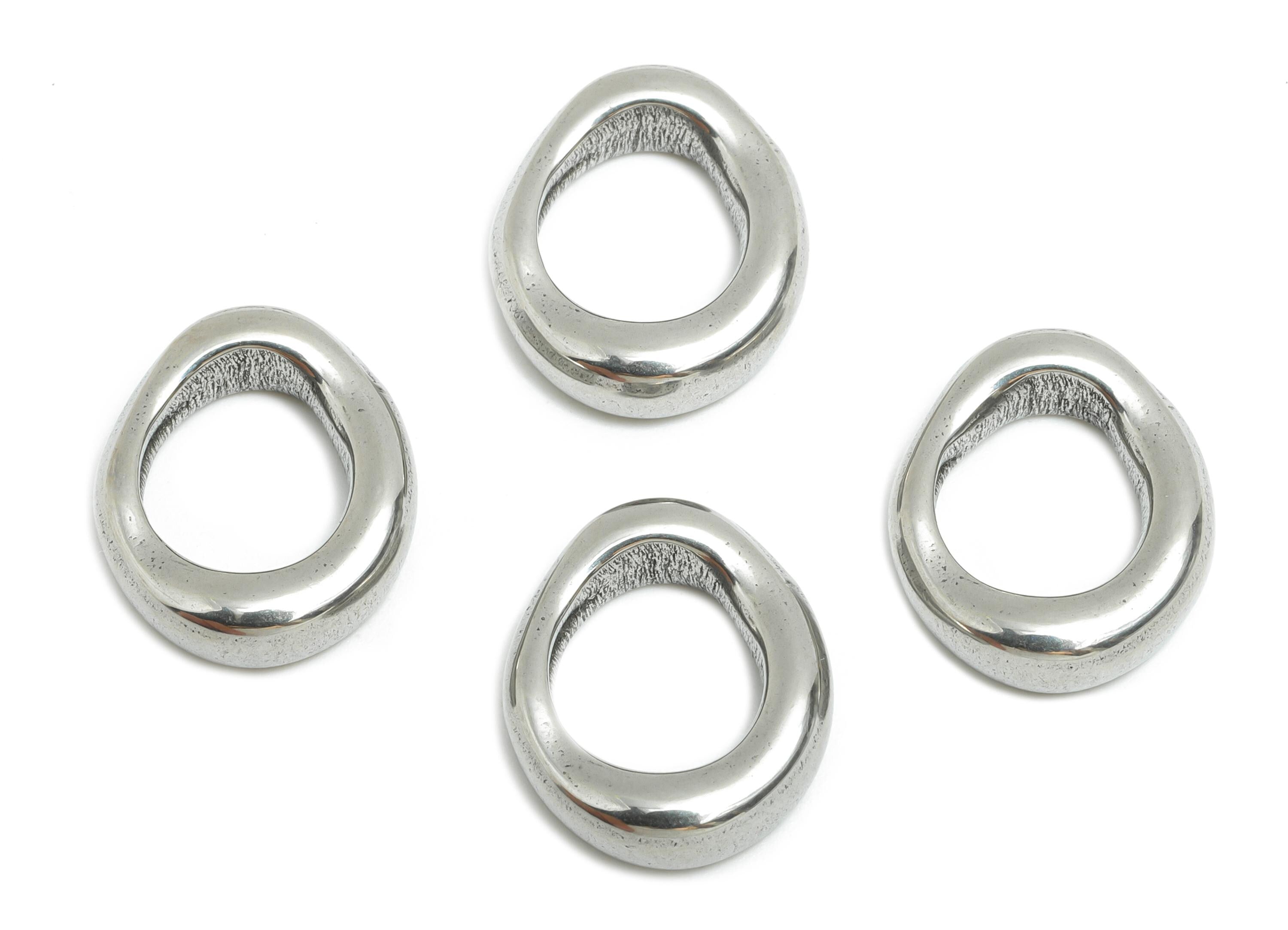 Steel Oval Charms - Irregular Geometry Pendant for Necklace - Modern Steel Oval Charms - Minimalist Steel Jewelry - 16x13x3.8mm - SS1886 - DOMEDBAZAAR