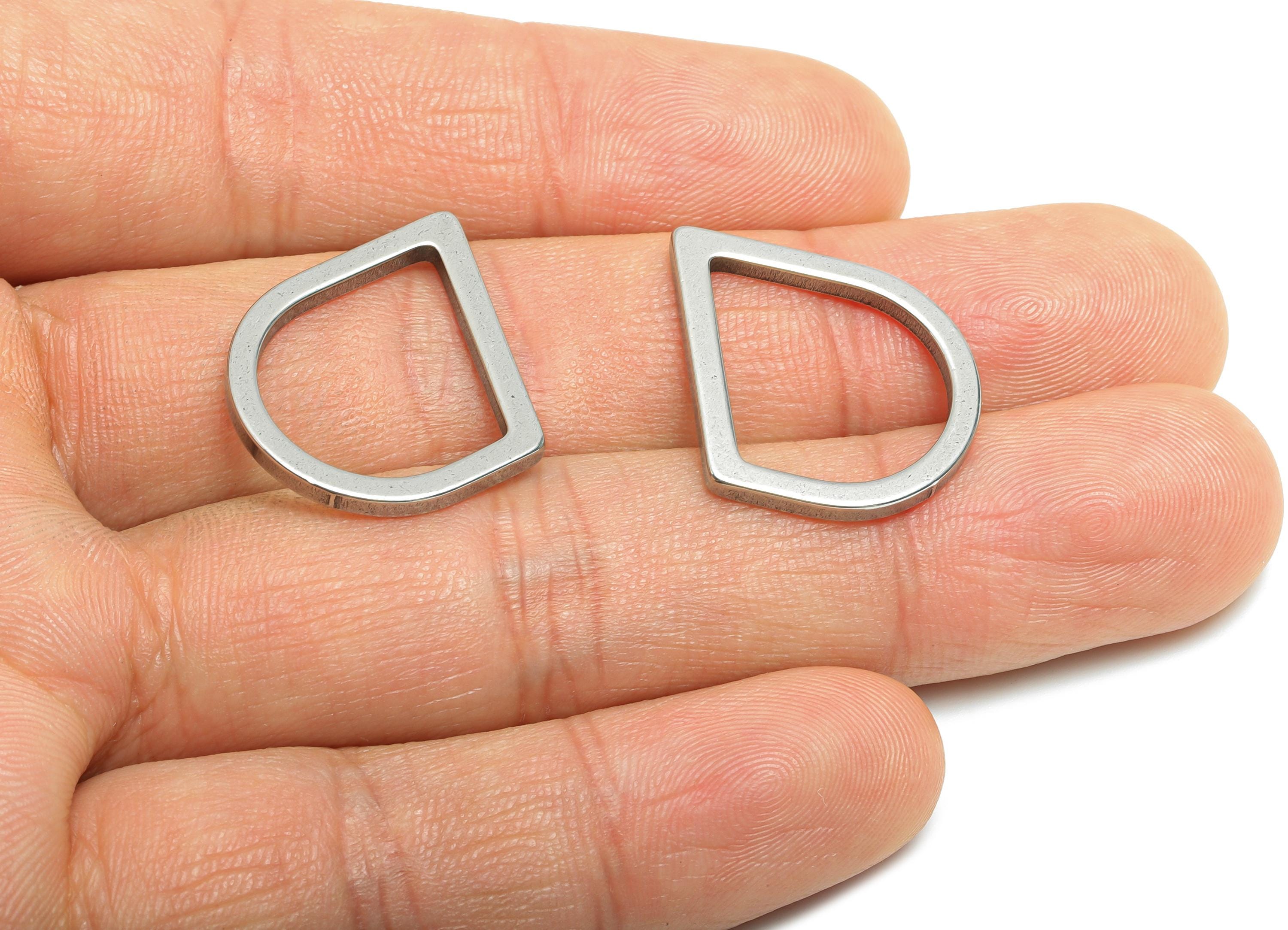 Steel Geometry Pendant - Steel Angular Link Charm - Artistic Modern Silver Charm - Minimalist Stainless Steel Jewelry - 19x19x1.9mm - SS1748 - DOMEDBAZAAR