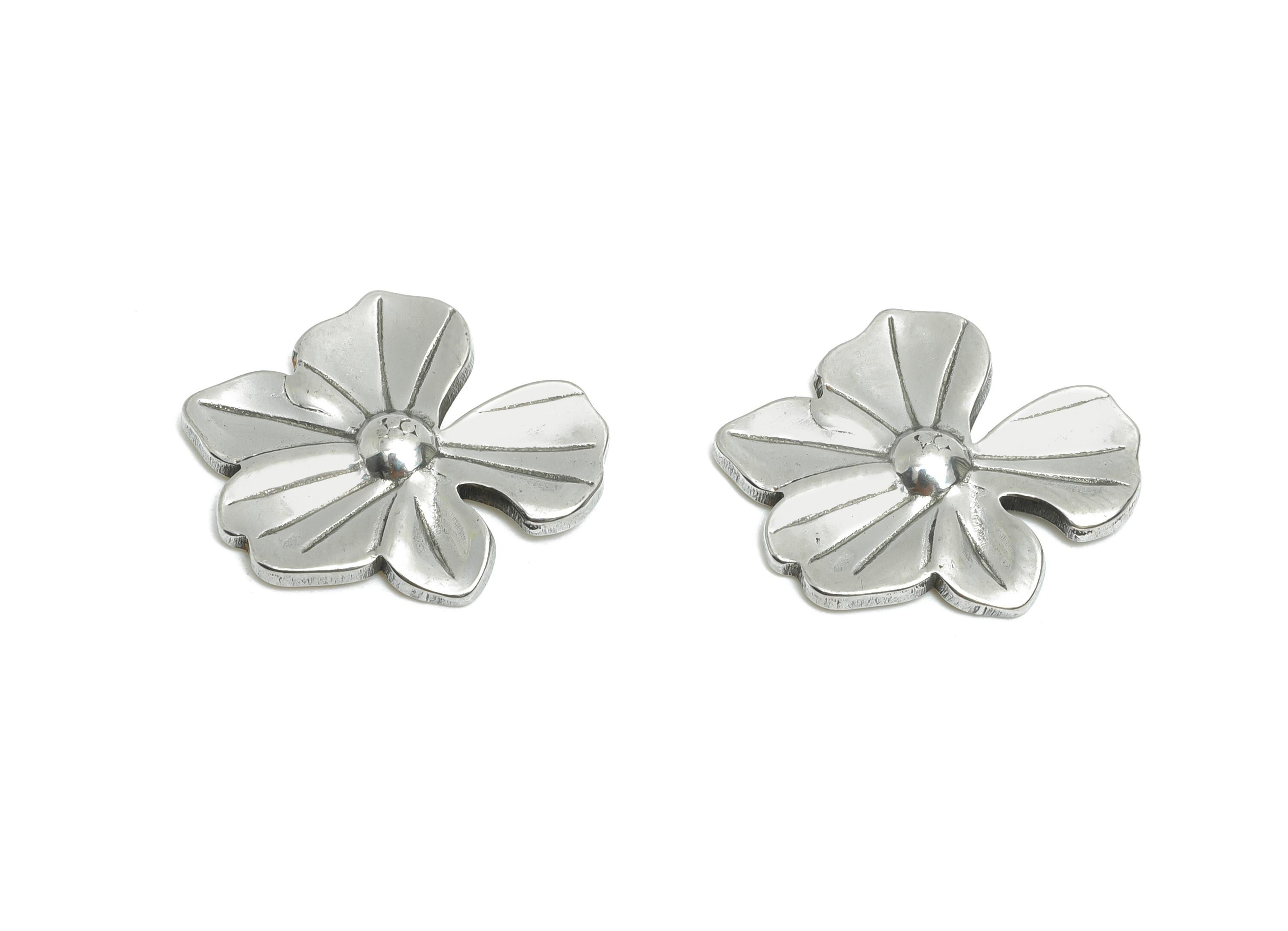 Stainless Steel Flower Charm - Delicate Botanical Flower Charm - Minimalist Flower Design - Elegant Jewelry Making - 18.7x15x1.97mm - SS1800 - DOMEDBAZAAR