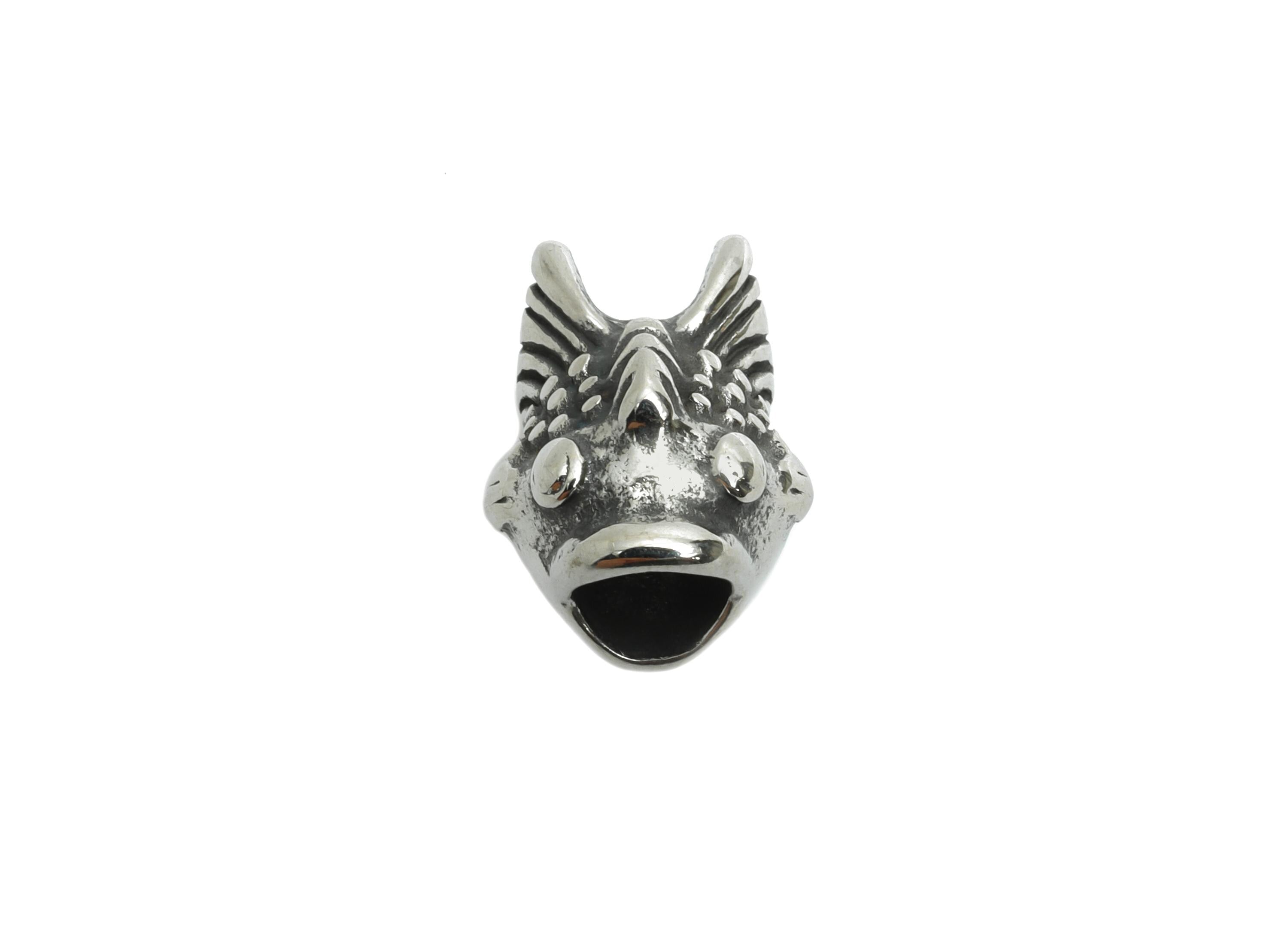 Stainless Steel Fish Bead - Fish Spacer Bead for Bracelet - 304 Stainless Steel - Marine Spacer Bead - Steel Finding - 14x10x10.6mm - SS1584 - DOMEDBAZAAR