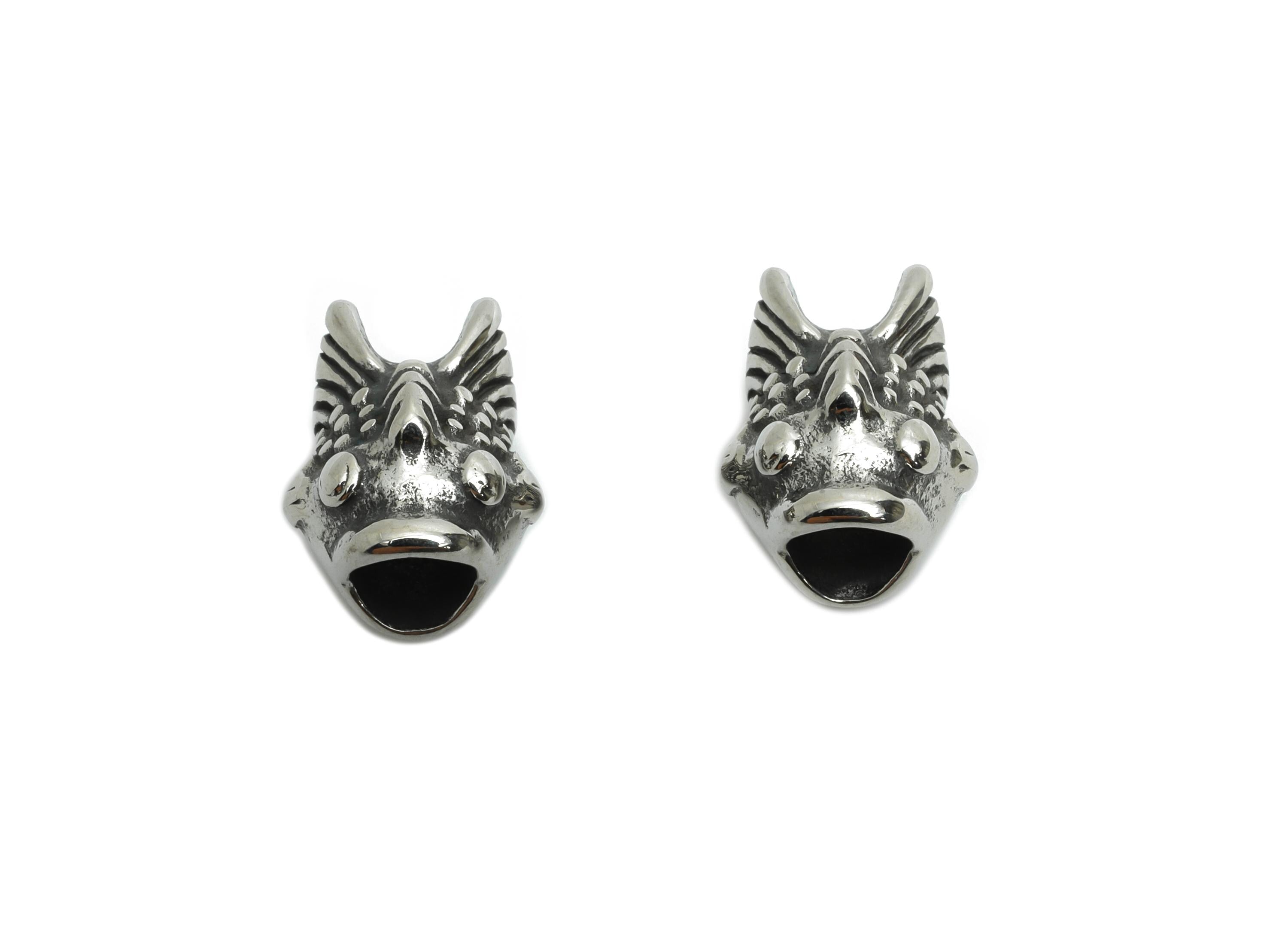 Stainless Steel Fish Bead - Fish Spacer Bead for Bracelet - 304 Stainless Steel - Marine Spacer Bead - Steel Finding - 14x10x10.6mm - SS1584 - DOMEDBAZAAR