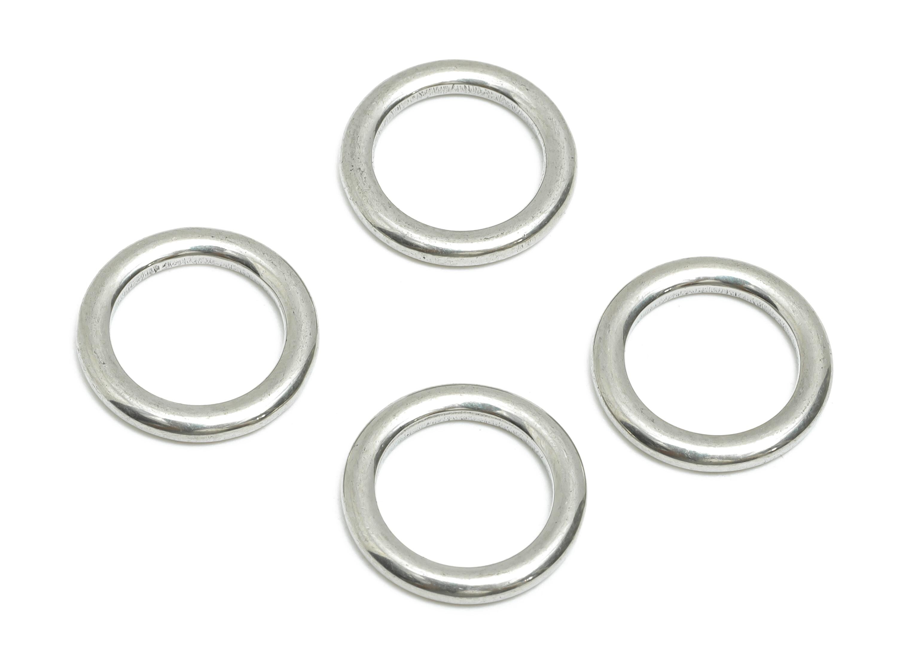 Steel Round Connector - Steel Simple Ring Jewelry - Crafting Ring for Necklace - Minimalist Stainless Steel Jewelry - 14x14x1.85mm - SS1903 - DOMEDBAZAAR