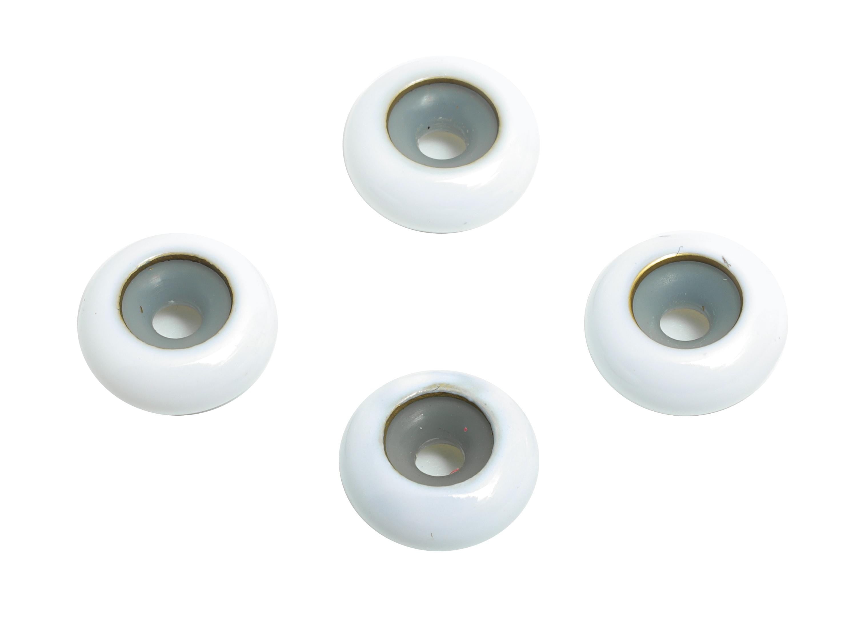 White Donut Spacer Bead - Brass Enamel Rubber Bracelet Stopper - Adjustable Rondelle Beads - Silicone Smart Beads - 10x10x4mm - RGP10463G - DOMEDBAZAAR