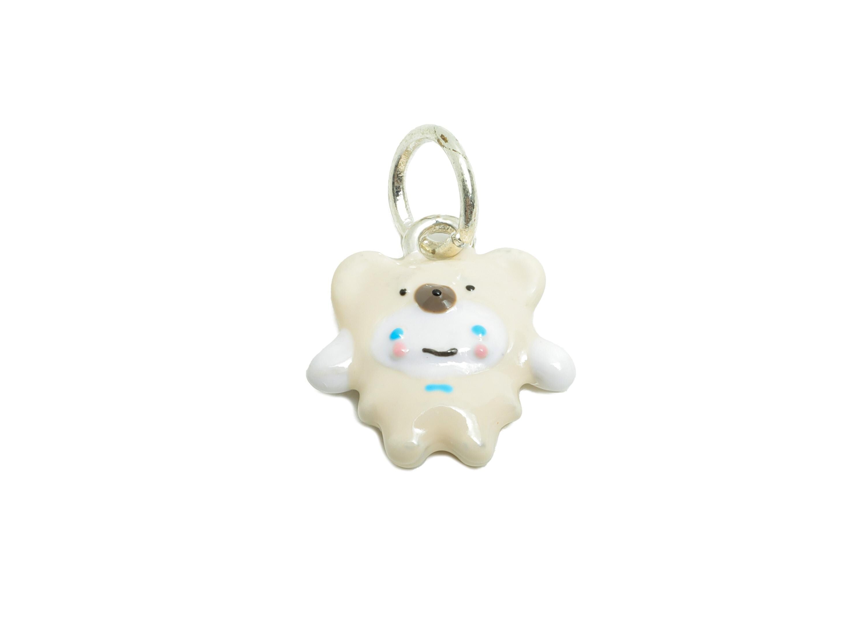 Alloy Bear Charms - Cute Enamel Bear Bracelet Charms - Dainty Alloy Animal Pendant for Kids - Jewelry Component DIY - 20x14x3.93mm - ZZ2074 - DOMEDBAZAAR