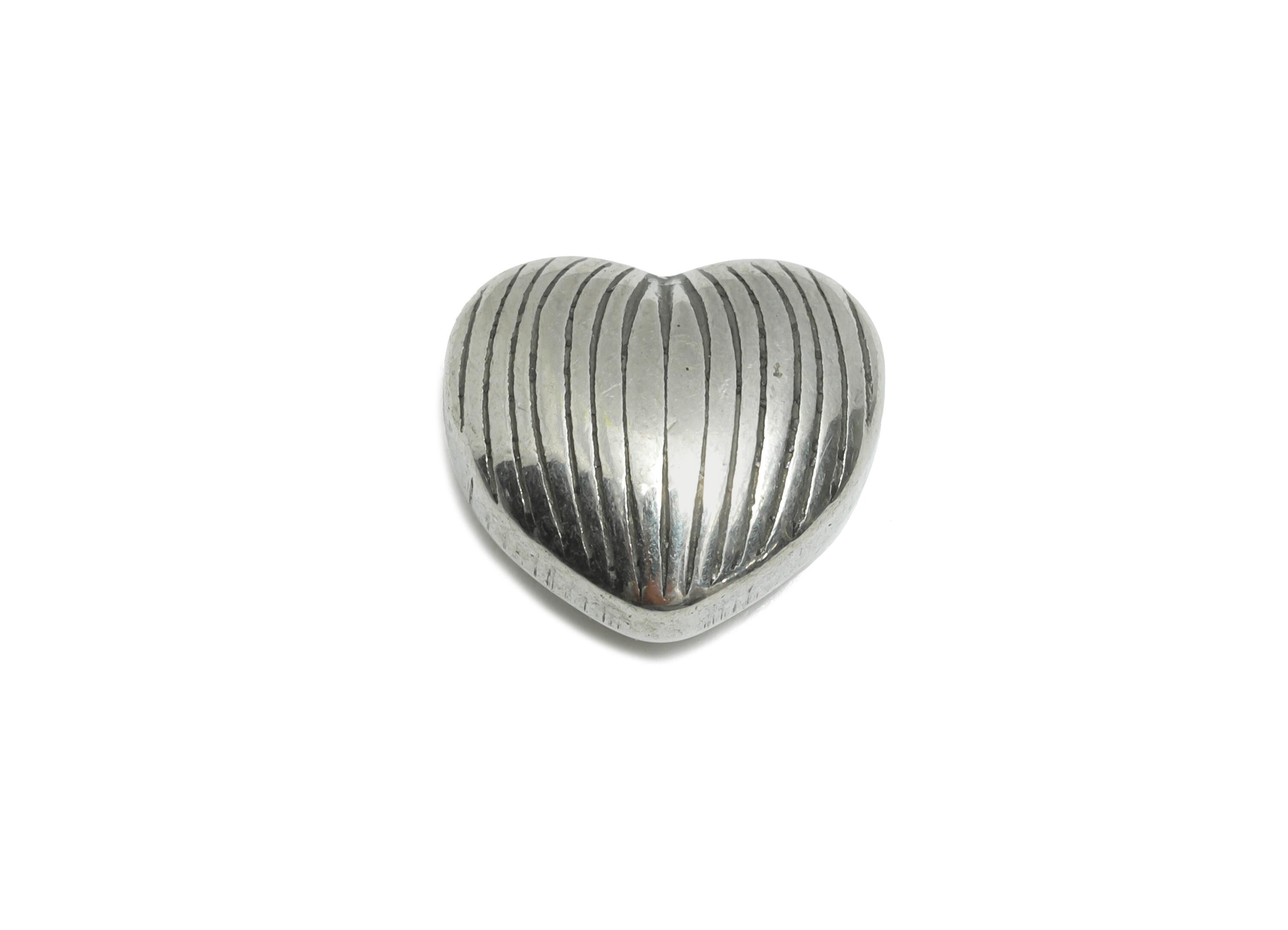 Stainless Steel Heart Charm - Textured Heart Charm - Elegant 3D Metallic Heart Design - Delicate Handmade Jewelry - 11x11.97x5.82mm - SS1760 - DOMEDBAZAAR