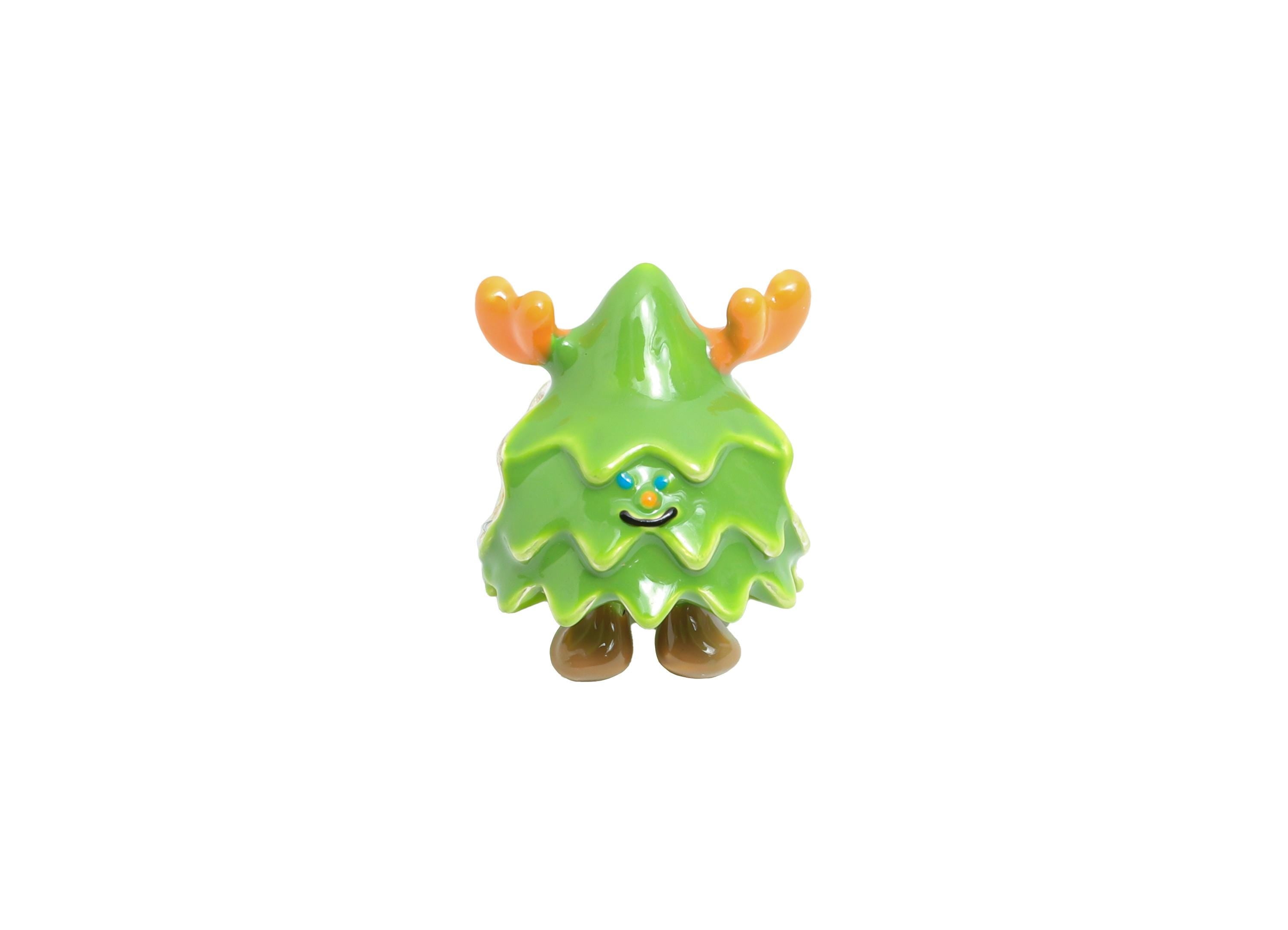 Alloy Christmas Tree Bead - Enamel Tree Charm for Bracelet - Cartoon Christmas Tree Bead - DIY Antler Jewelry Bead - 15x11x10mm - ZZ2094 - DOMEDBAZAAR