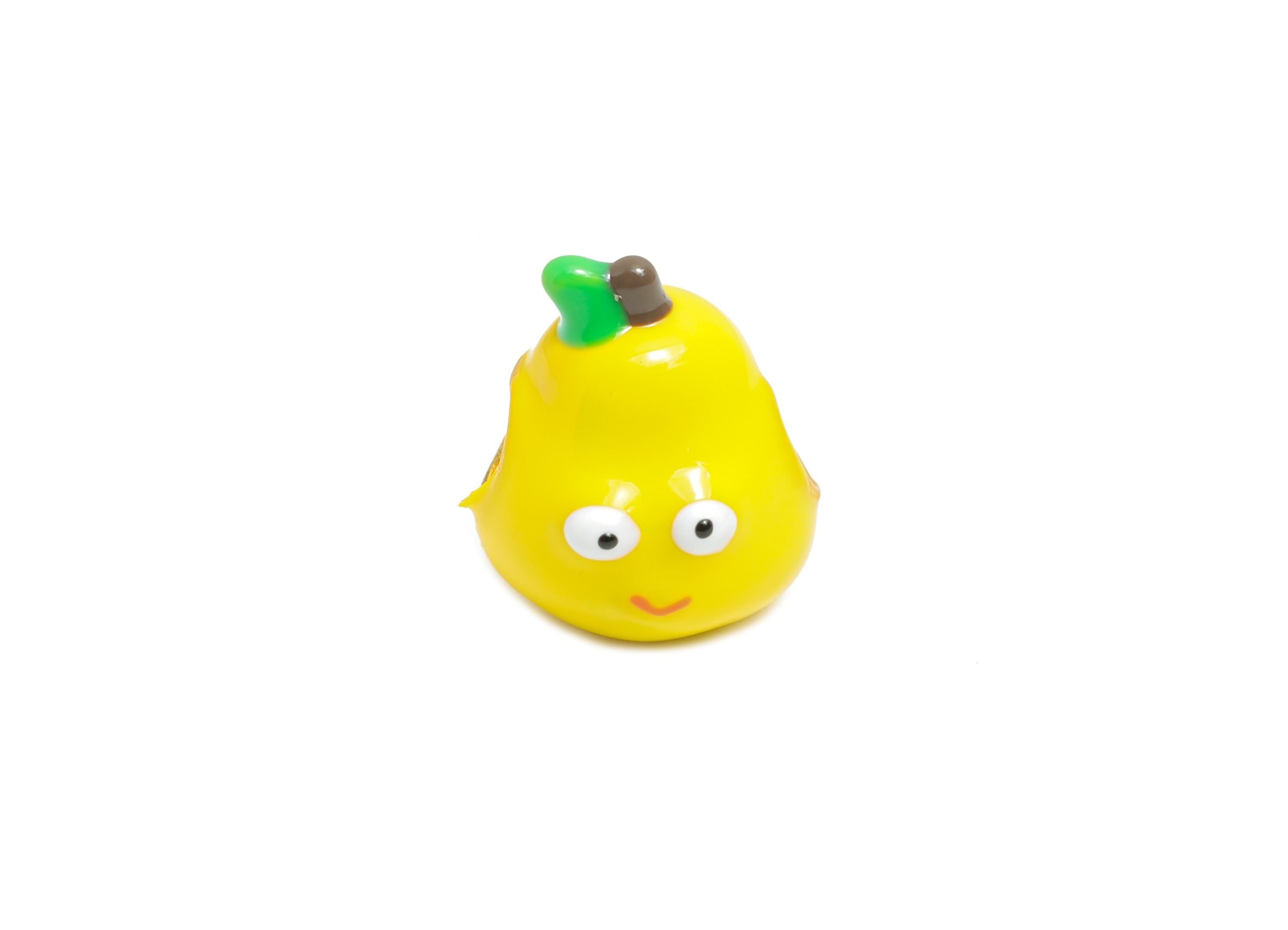 Alloy Pear Bead - Enamel Charm for Bracelet - DIY Bracelet Cute Pear Bead - Bright Yellow Whimsical Bracelet Bead - 14x12x12.43mm - ZZ2092 - DOMEDBAZAAR