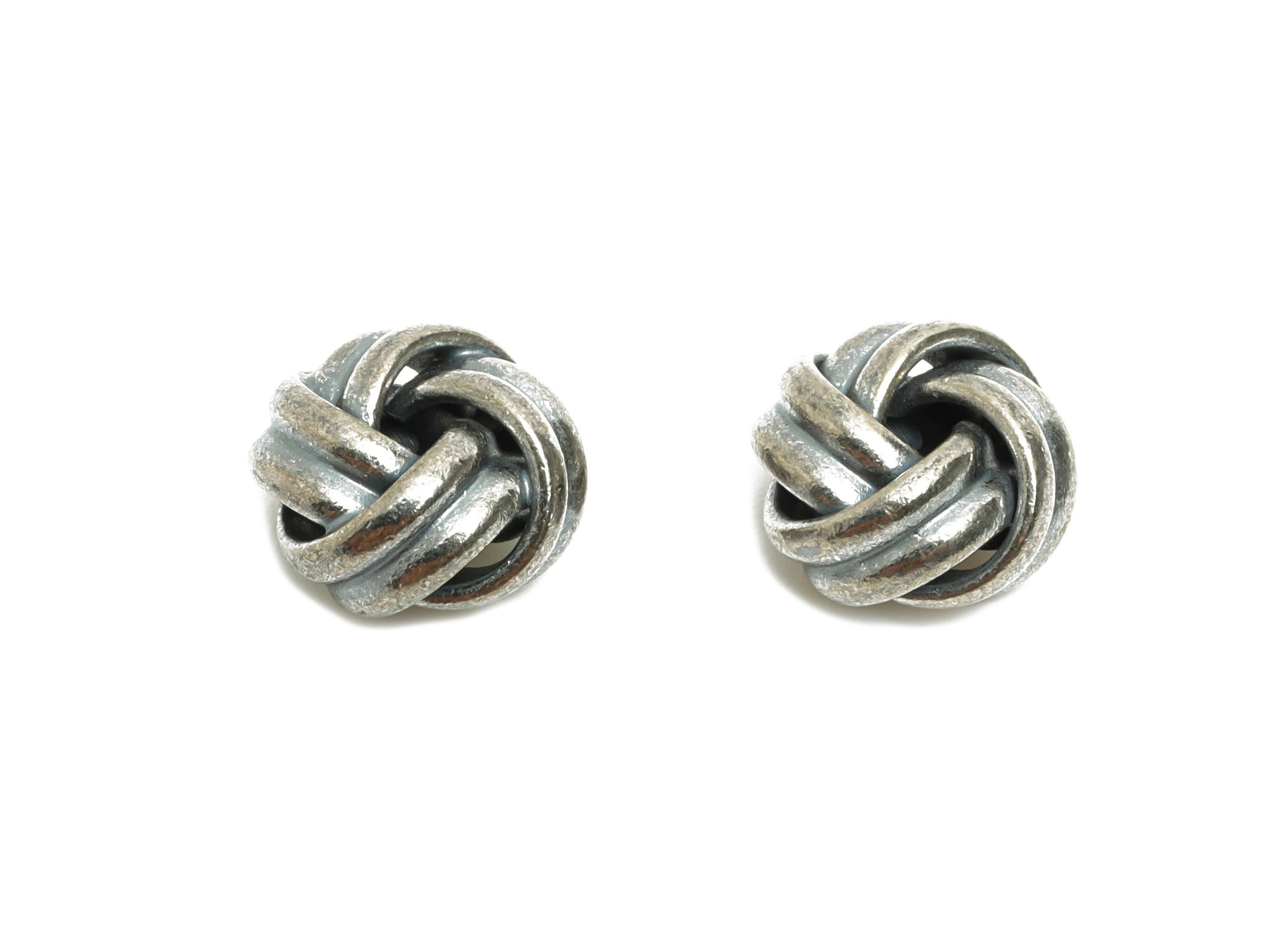 Brass Woven Bead - Knot Spacer Bead - Decorative Textured Twisted Bead - Bead for DIY Bracelets - Silver Argent - 10x10.3x6mm - RGP10733 - DOMEDBAZAAR