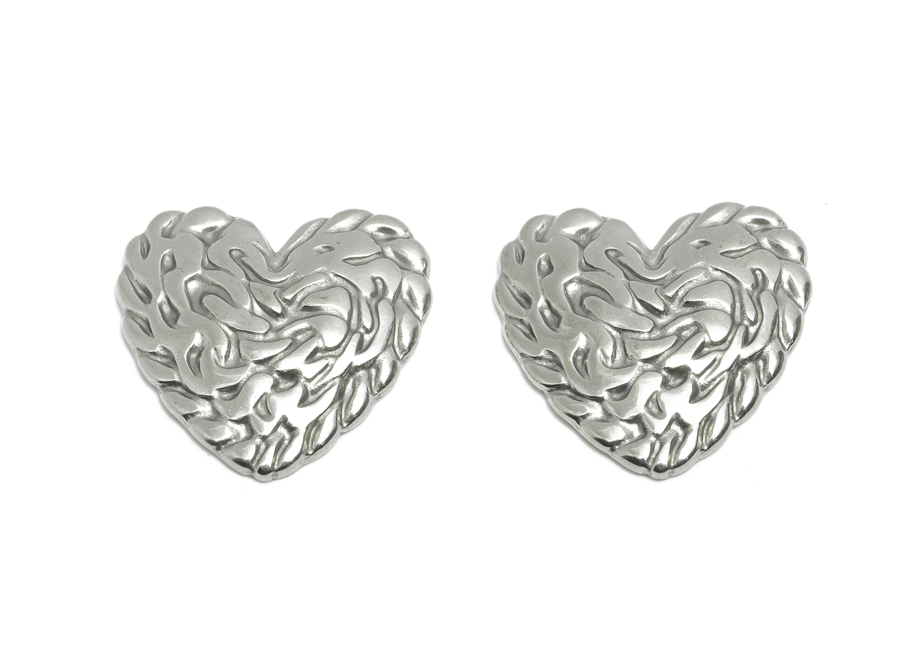 Stainless Steel Heart Charms - Textured Heart Charm - Modern Punk Heart Jewelry Piece - Abstract Heart Shape Jewelry - 21x22x2.48mm - SS2073 - DOMEDBAZAAR