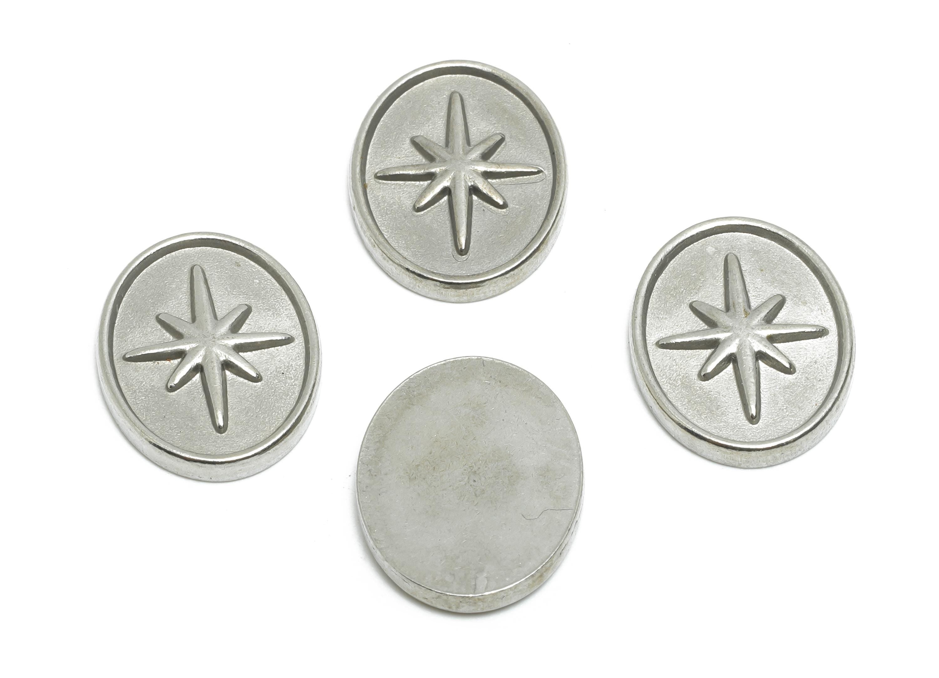 Stainless Steel Star Charm - Steel Modern Vintage Looking Charm - Geometry North Star Charm - Stainless Steel Jewelry - 18x14x2mm - SS2076 - DOMEDBAZAAR