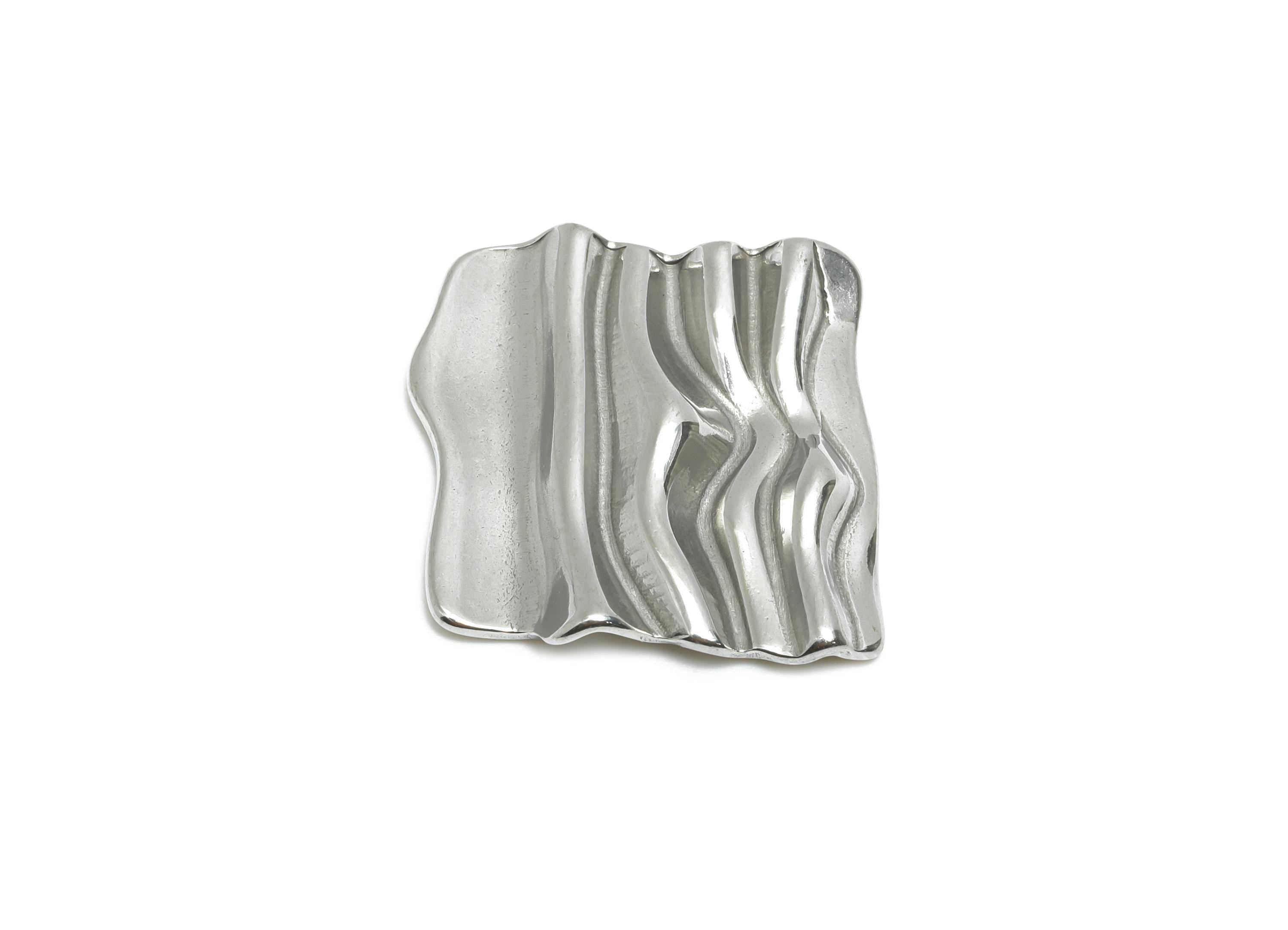 Stainless Steel Abstract Charms - Textured Artistic Wavy Charms - Abstract Ripple Effect Jewelry - Steel Finding - 20.88x19.5x2.9mm - SS1990 - DOMEDBAZAAR