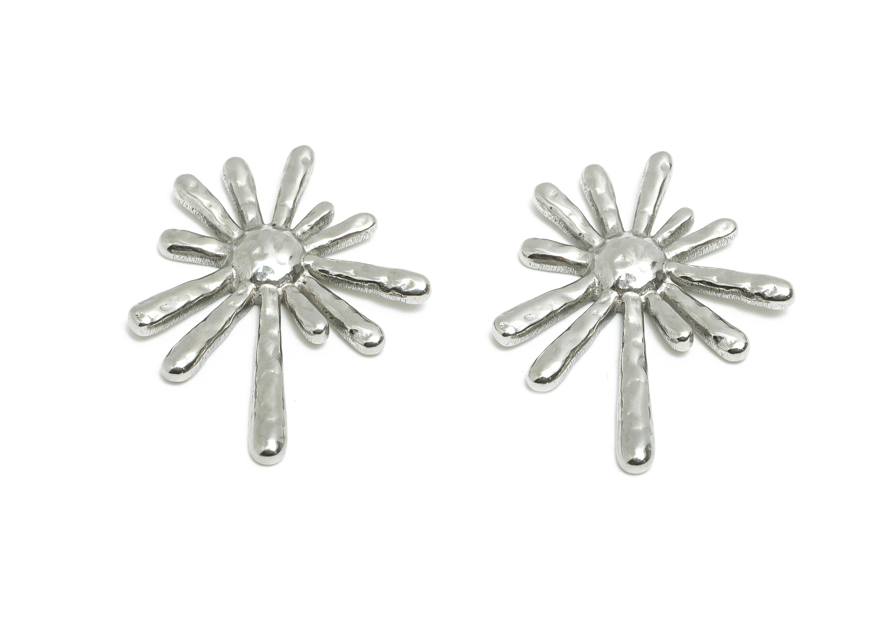 Stainless Steel Sunburst Charm - Steel Starburst Charm - Minimalist Cosmic Starburst Charm - Stainless Steel Jewelry - 30x24x2.89mm - SS2061 - DOMEDBAZAAR