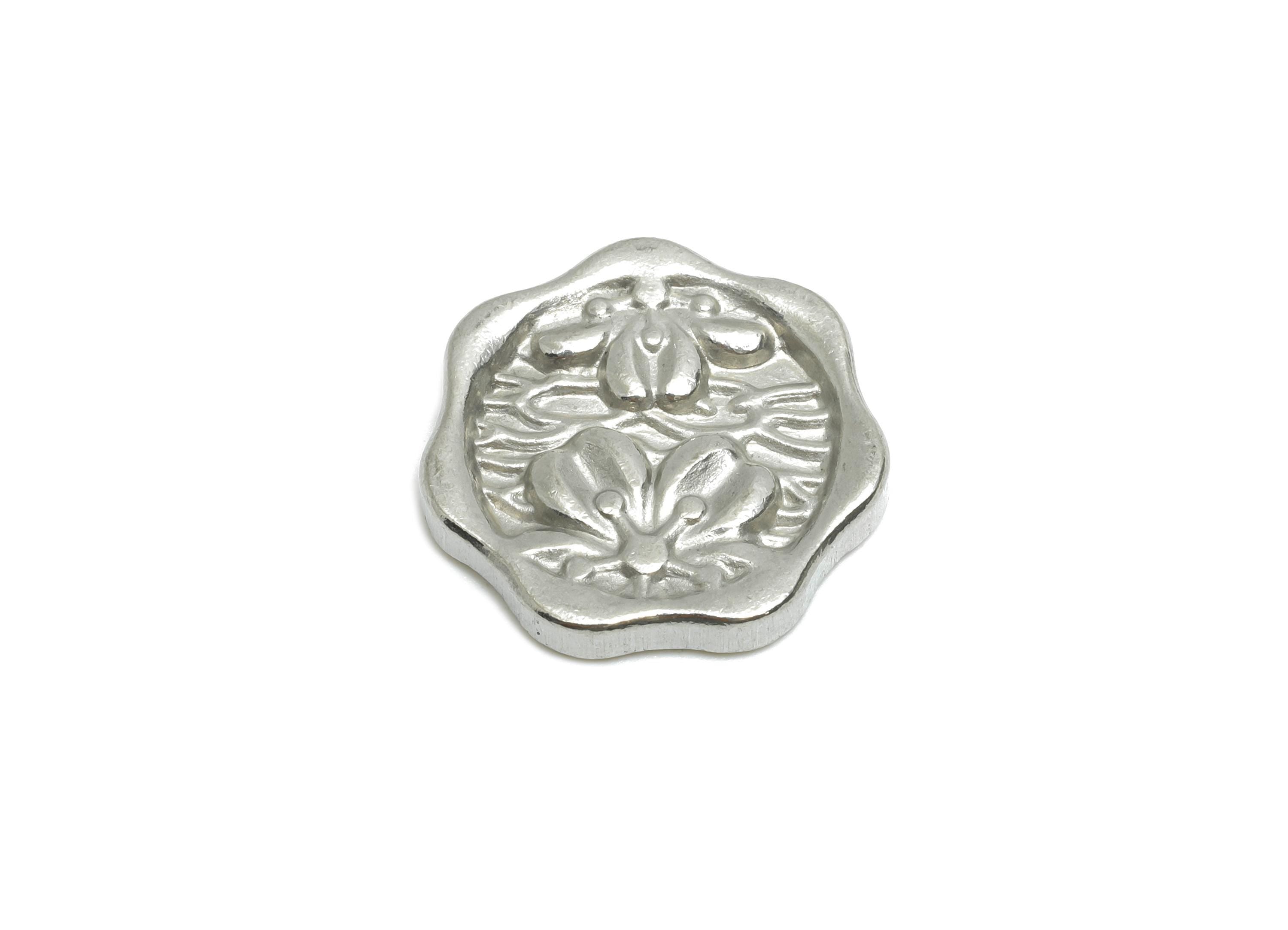 Stainless Steel Daisy Charms - Unique Steel Floral Charm - Fleur-de-Lis Decorative Charm - Steel Jewelry DIY - 16x16x2.76mm - SS2047 - DOMEDBAZAAR