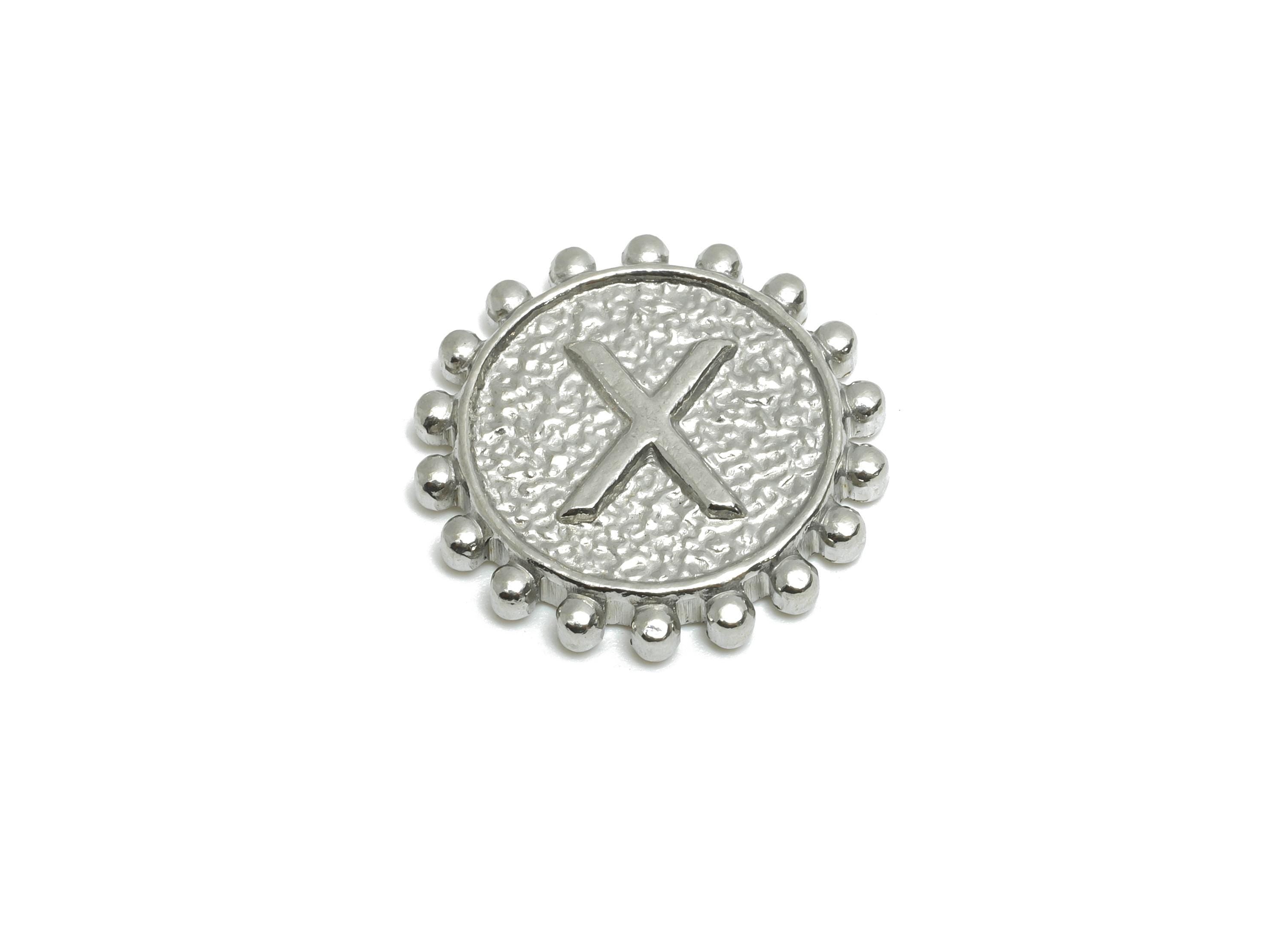 Stainless Steel Heart Charm - Steel Hammered Heart Beaded Charms - Punk Craft Textured Charm - Steel Jewelry - 17x17x2.83mm - SS2026 - DOMEDBAZAAR