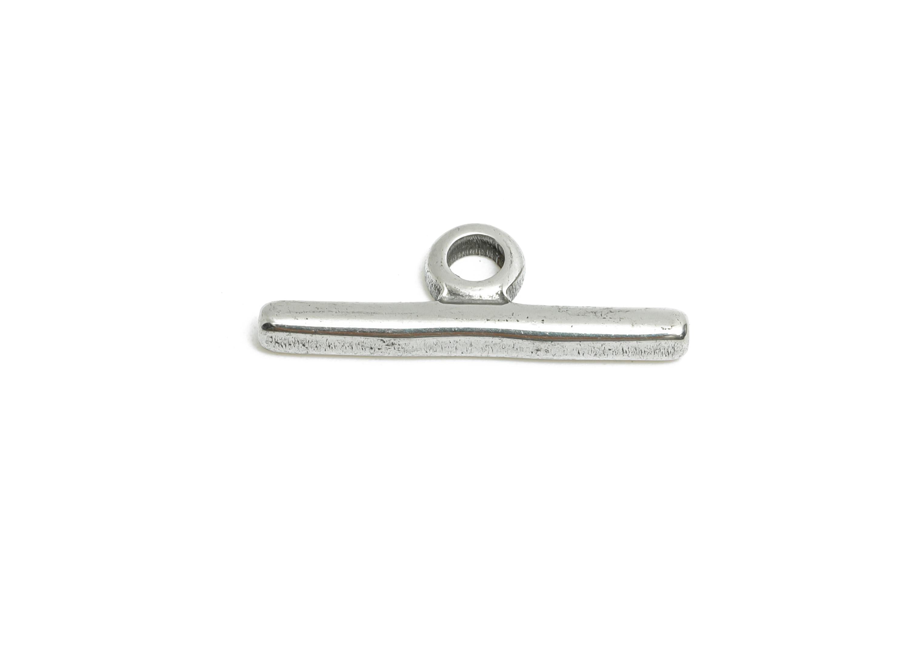 Minimalist Toggle Clasp - Stainless Steel Simple Toggle Clasp for Necklace - Jewelry Making Supplies - Steel Finding - 21x7.31x2mm - SS1881 - DOMEDBAZAAR