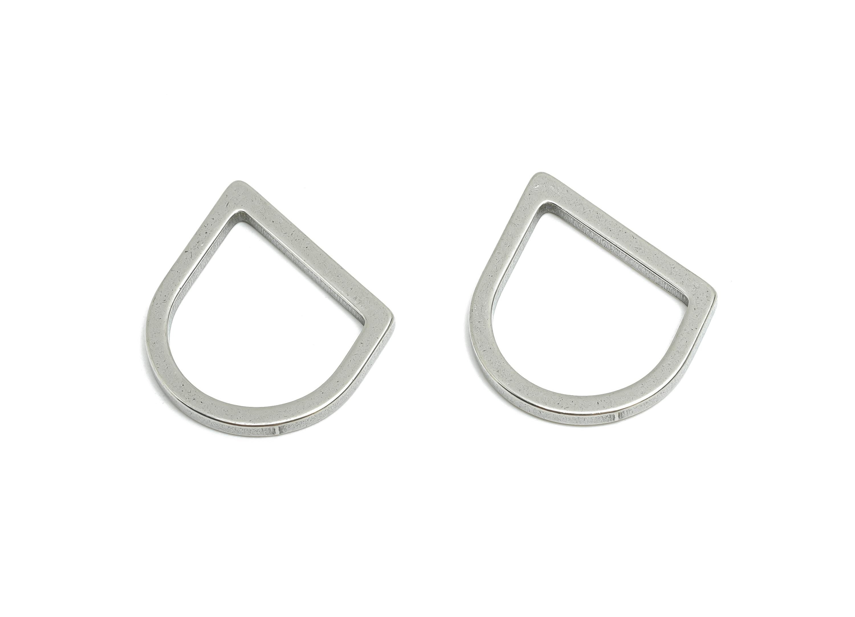 Steel Geometry Pendant - Steel Angular Link Charm - Artistic Modern Silver Charm - Minimalist Stainless Steel Jewelry - 19x19x1.9mm - SS1748 - DOMEDBAZAAR