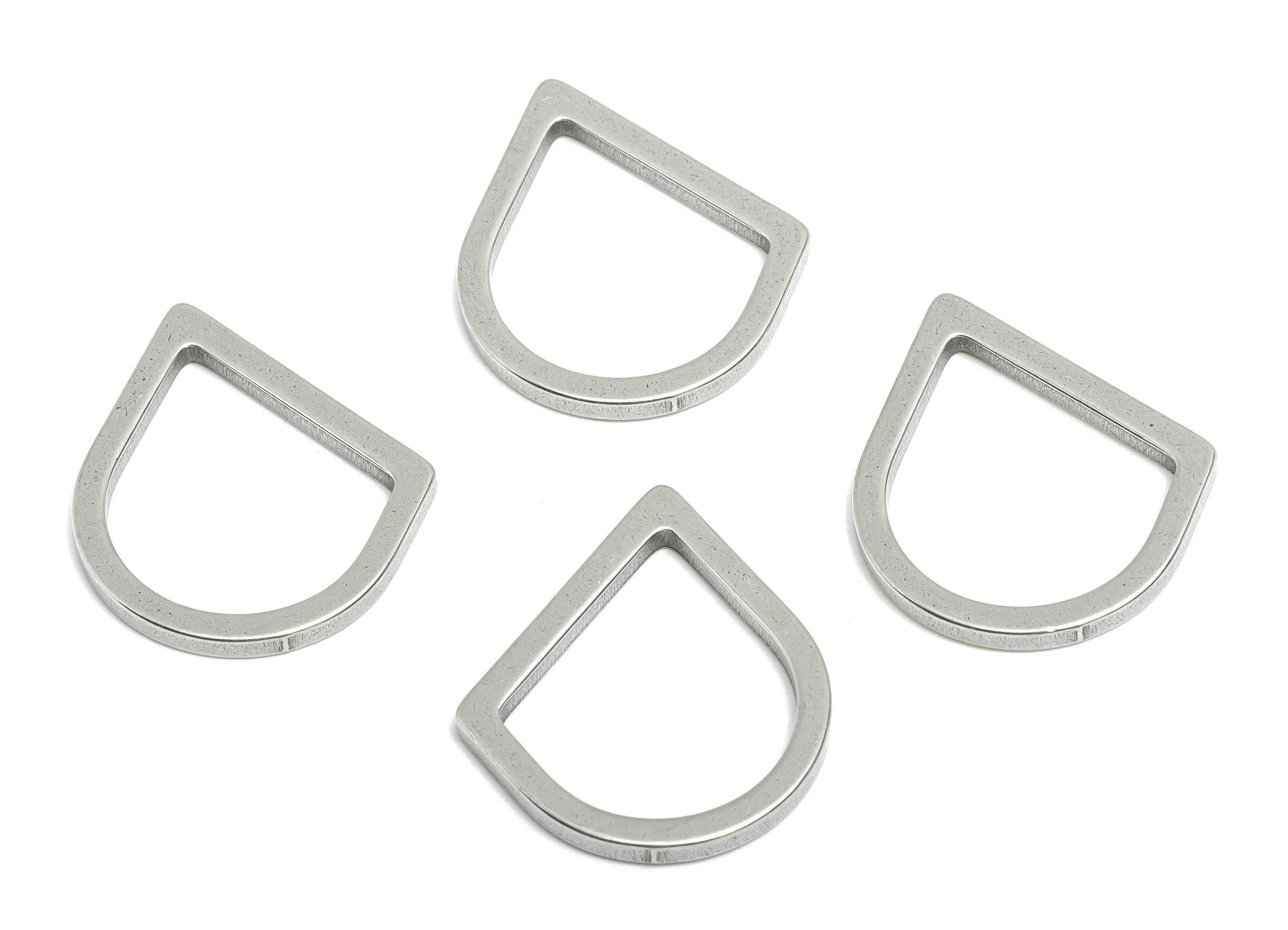 Steel Geometry Pendant - Steel Angular Link Charm - Artistic Modern Silver Charm - Minimalist Stainless Steel Jewelry - 19x19x1.9mm - SS1748 - DOMEDBAZAAR