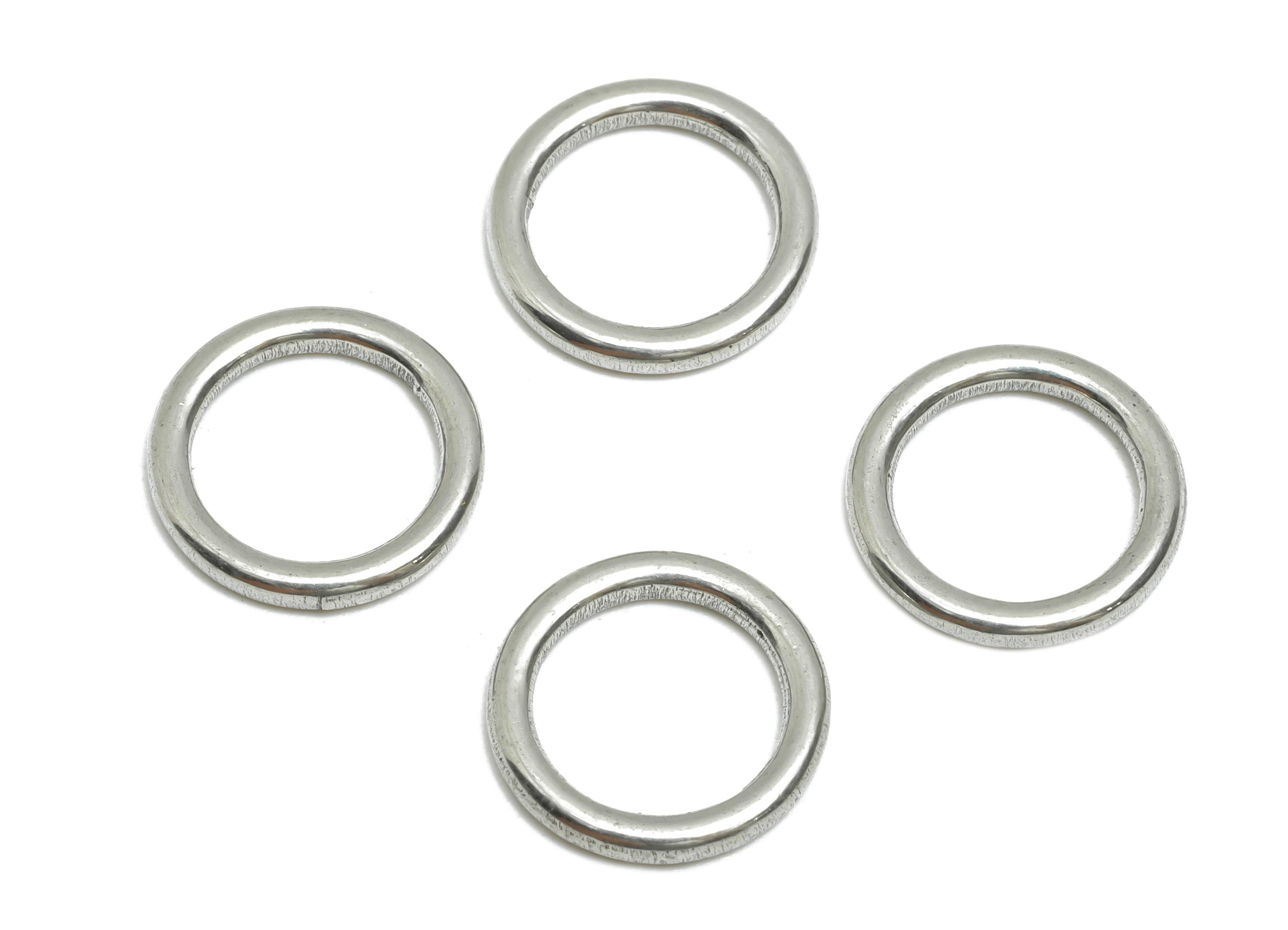 Steel Round Connector - Steel Simple Ring Jewelry - Crafting Ring for Necklace - Minimalist Stainless Steel Jewelry - 12x12.15x1mm - SS1918 - DOMEDBAZAAR