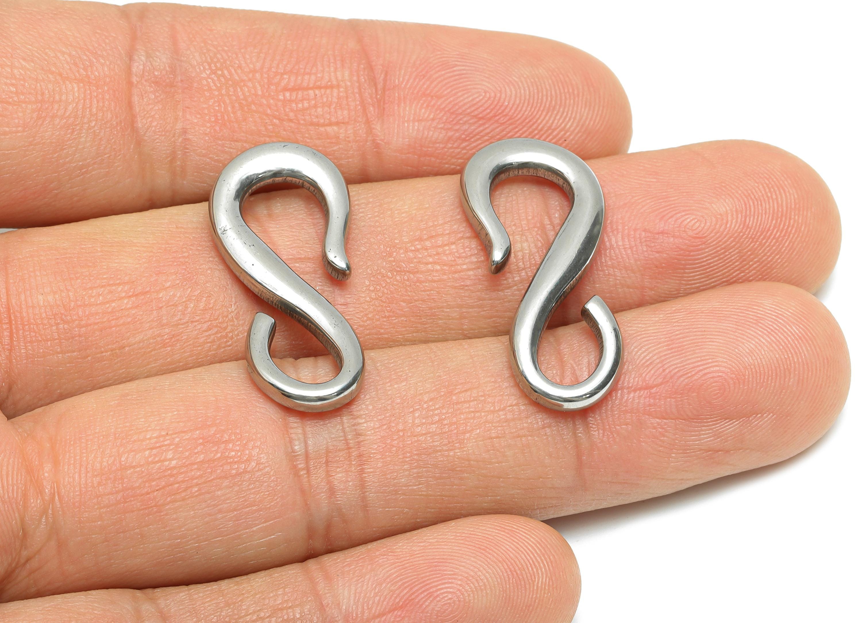 Steel Infinity Connector - Stainless Steel Infinity Pendant - Modern Infinity Shape Charm - Stainless Steel Jewelry - 28x13x2.78mm - SS1766 - DOMEDBAZAAR