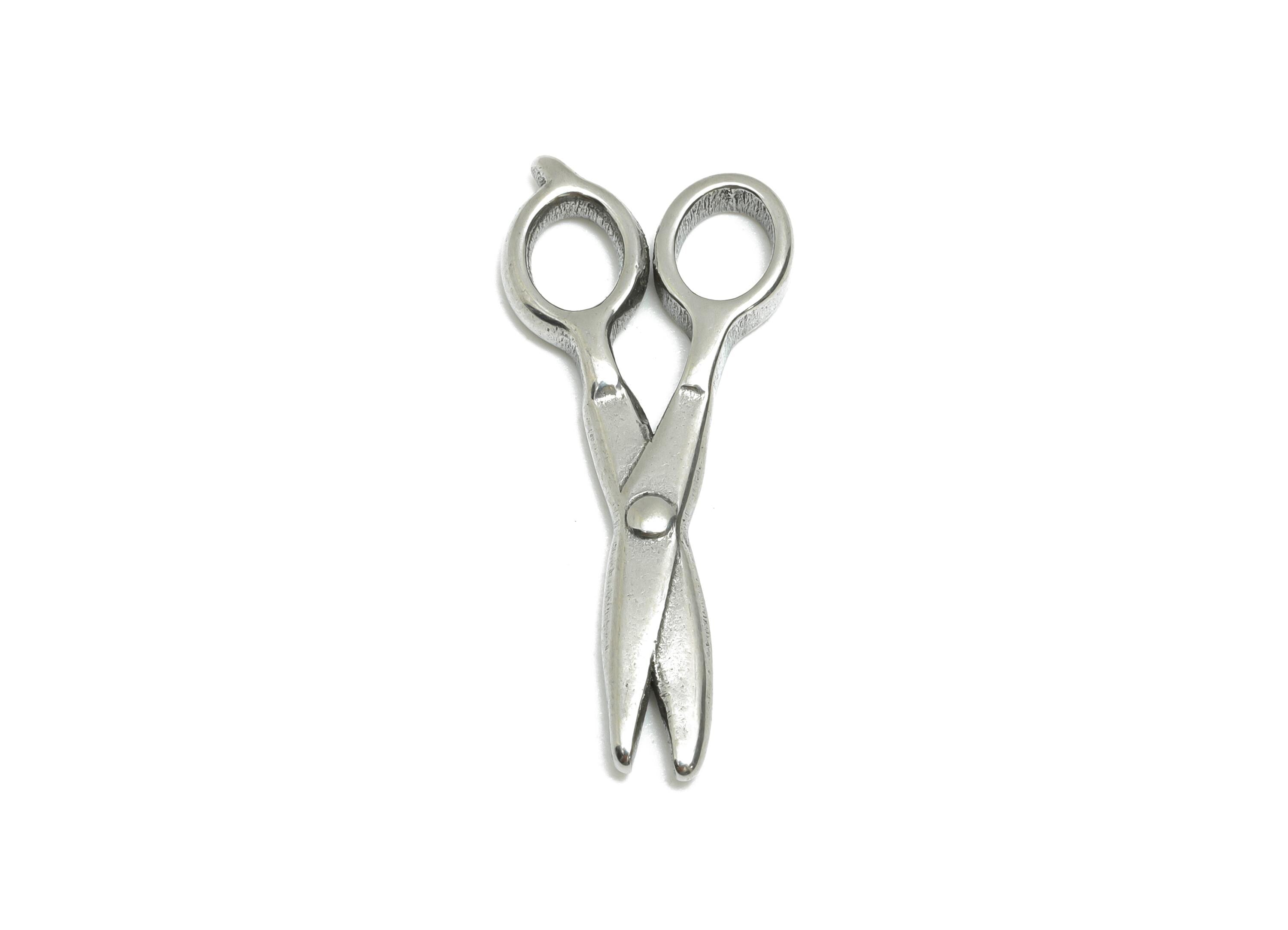 Steel Scissors Charm - Metal Scissors Pendant for Necklace - Creative Steel Gift Charm - Whimsical Crafting Jewelry - 28.35x12x2mm - SS1958 - DOMEDBAZAAR