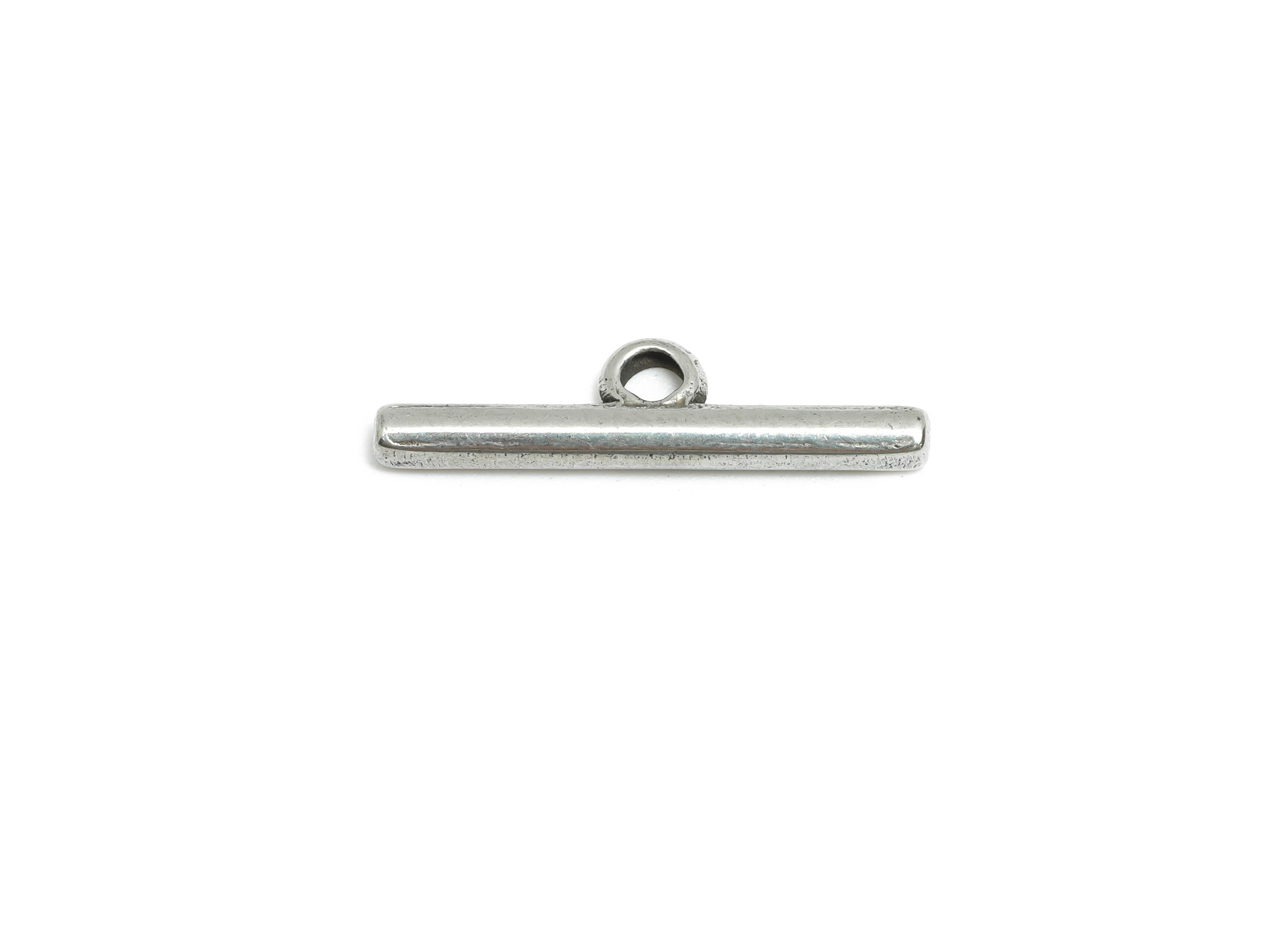 Steel Bar Pendant - Minimalist Stick Jewelry Component - Modern Cylindrical Pendant - Simple Geometric Pendant - 23x5x2mm - SS1866 - DOMEDBAZAAR