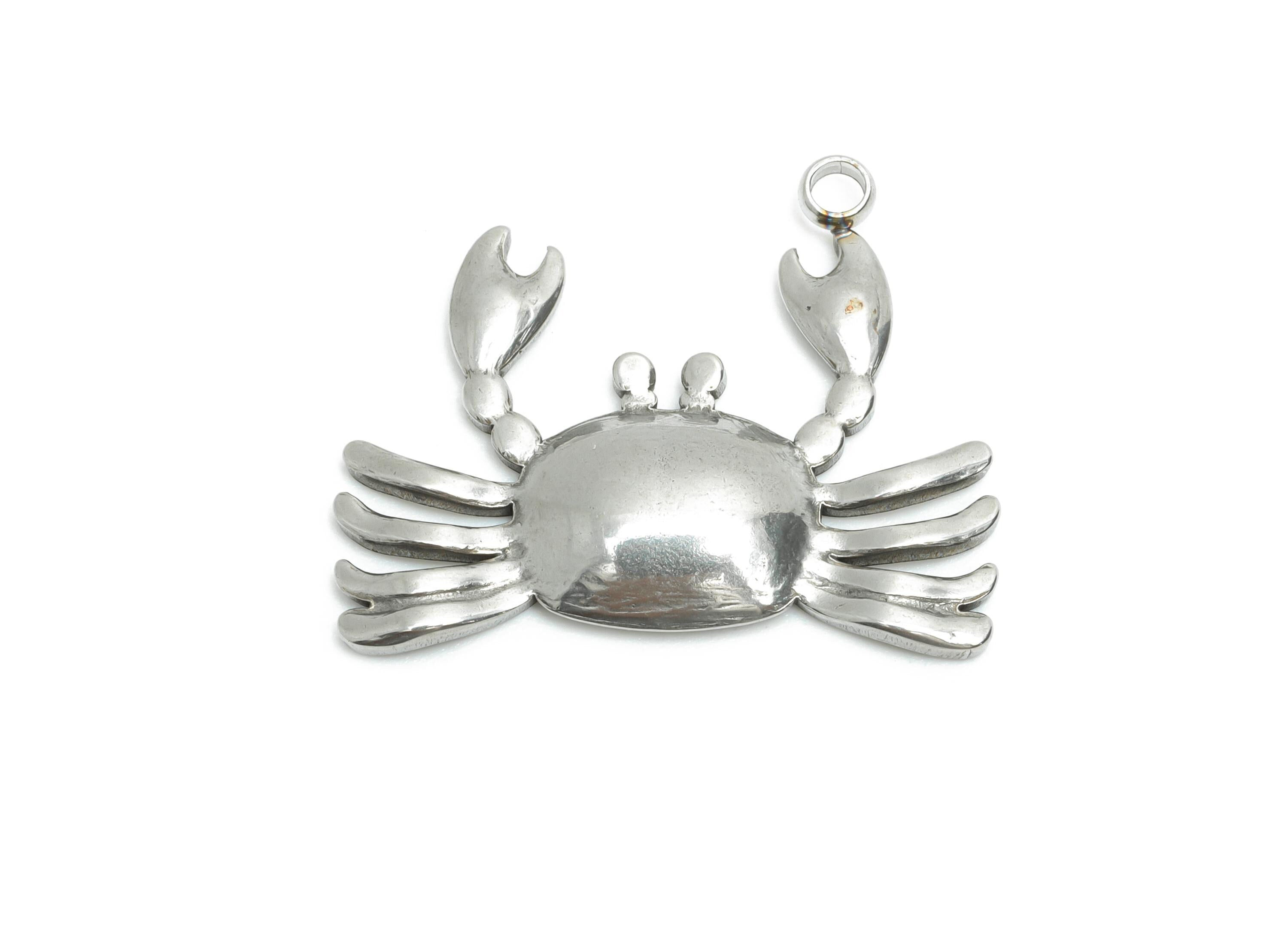 Stainless Steel Crab Studs - Silver Crab Marine Earring Posts - Ocean-Inspired Jewelry - Steel Jewelry Supplies - 19.7x24.66x1.8mm - SS2197 - DOMEDBAZAAR