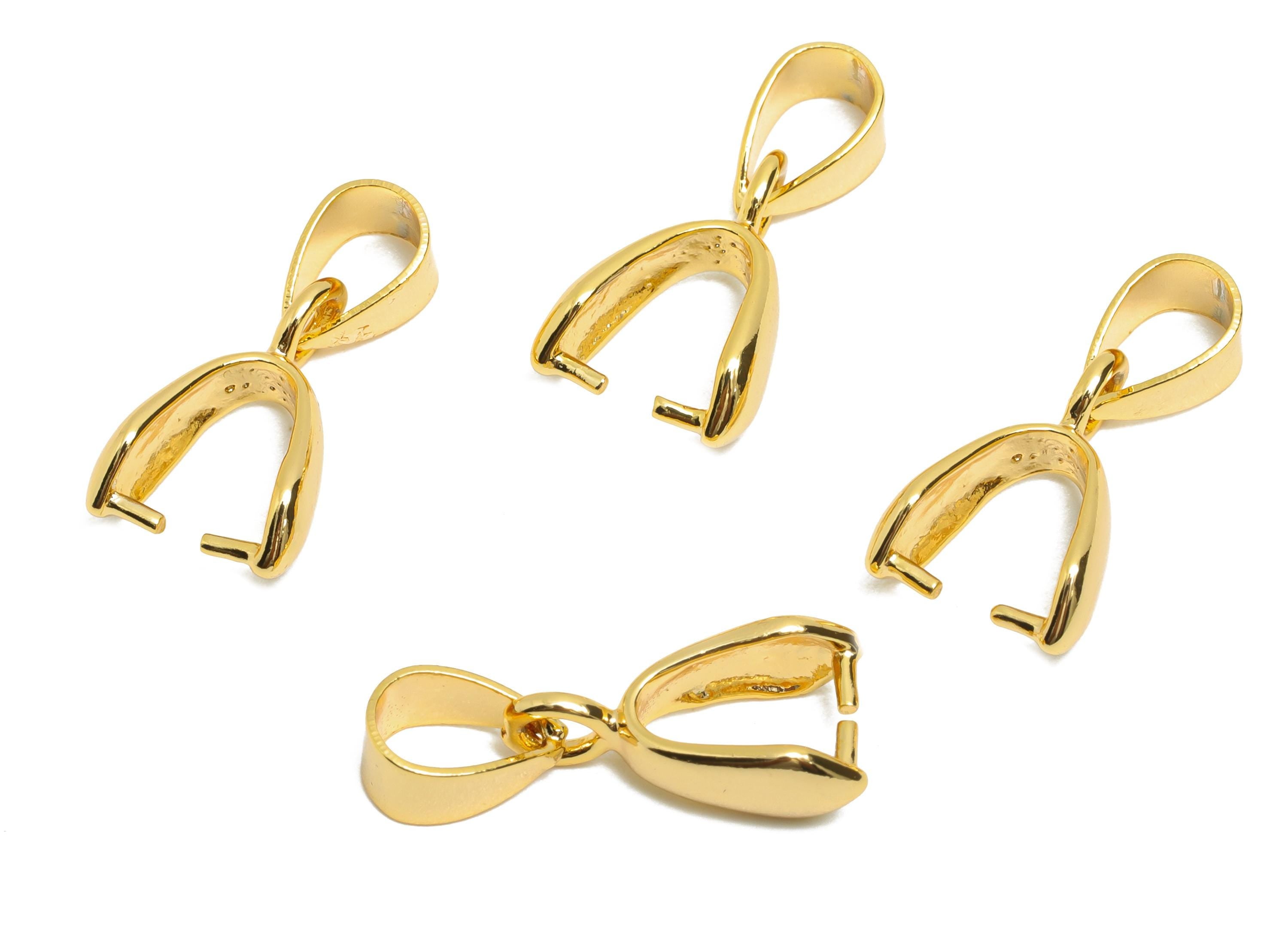 9*4 Necklace Connection Buckle - Brass Buckle Clasp - Melon Seed - Universal Buckle for Necklace - 18K Gold Plated - 18x8x1.5mm - RGP10815 - DOMEDBAZAAR