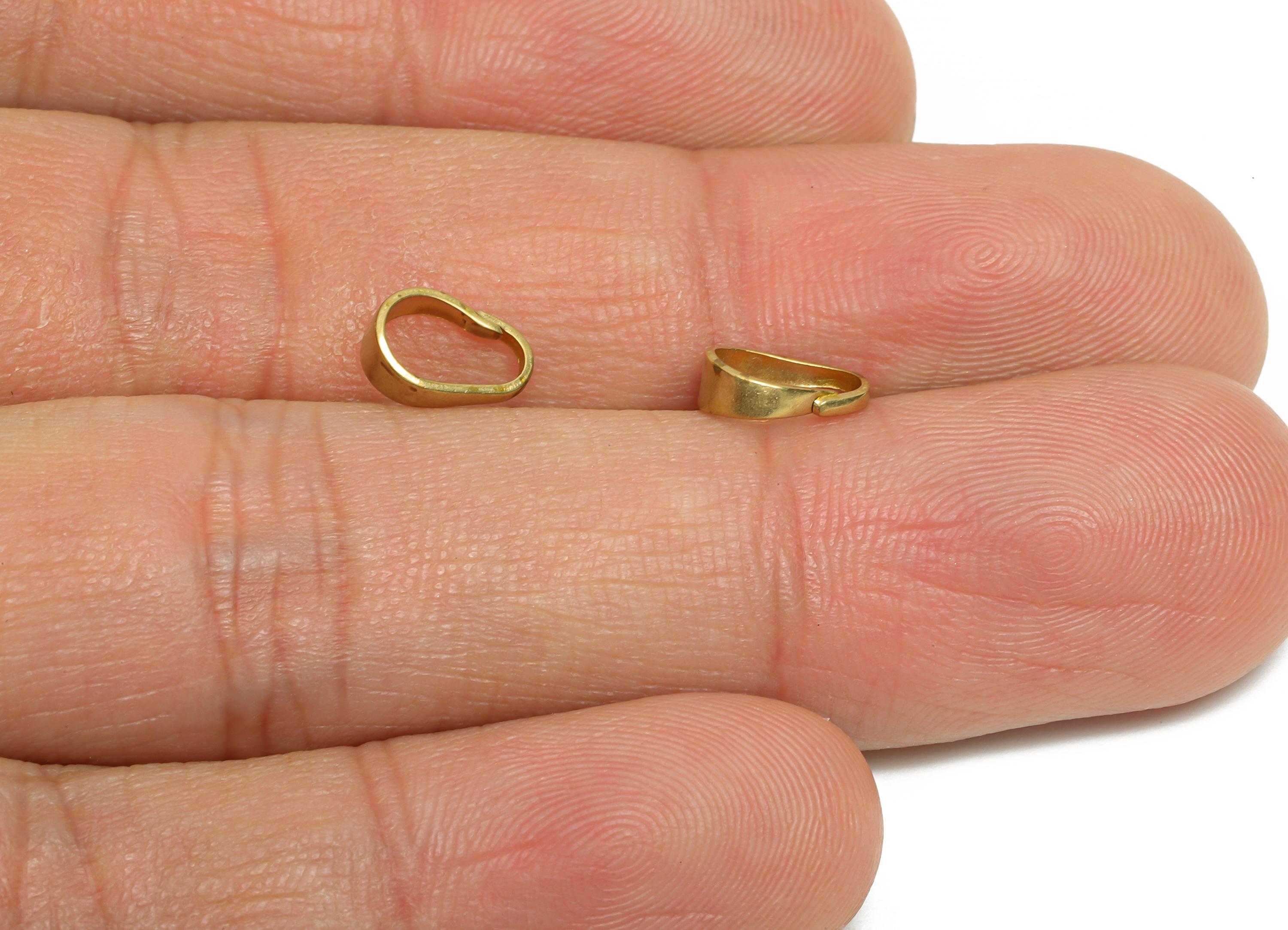 Brass Necklace Pendant Clasps - Raw Brass Detachable Buckle Clasp - Melon Seed - Necklace Buckle - Raw Brass Jewelry - 8x5.7x2.9mm - PP11246 - DOMEDBAZAAR