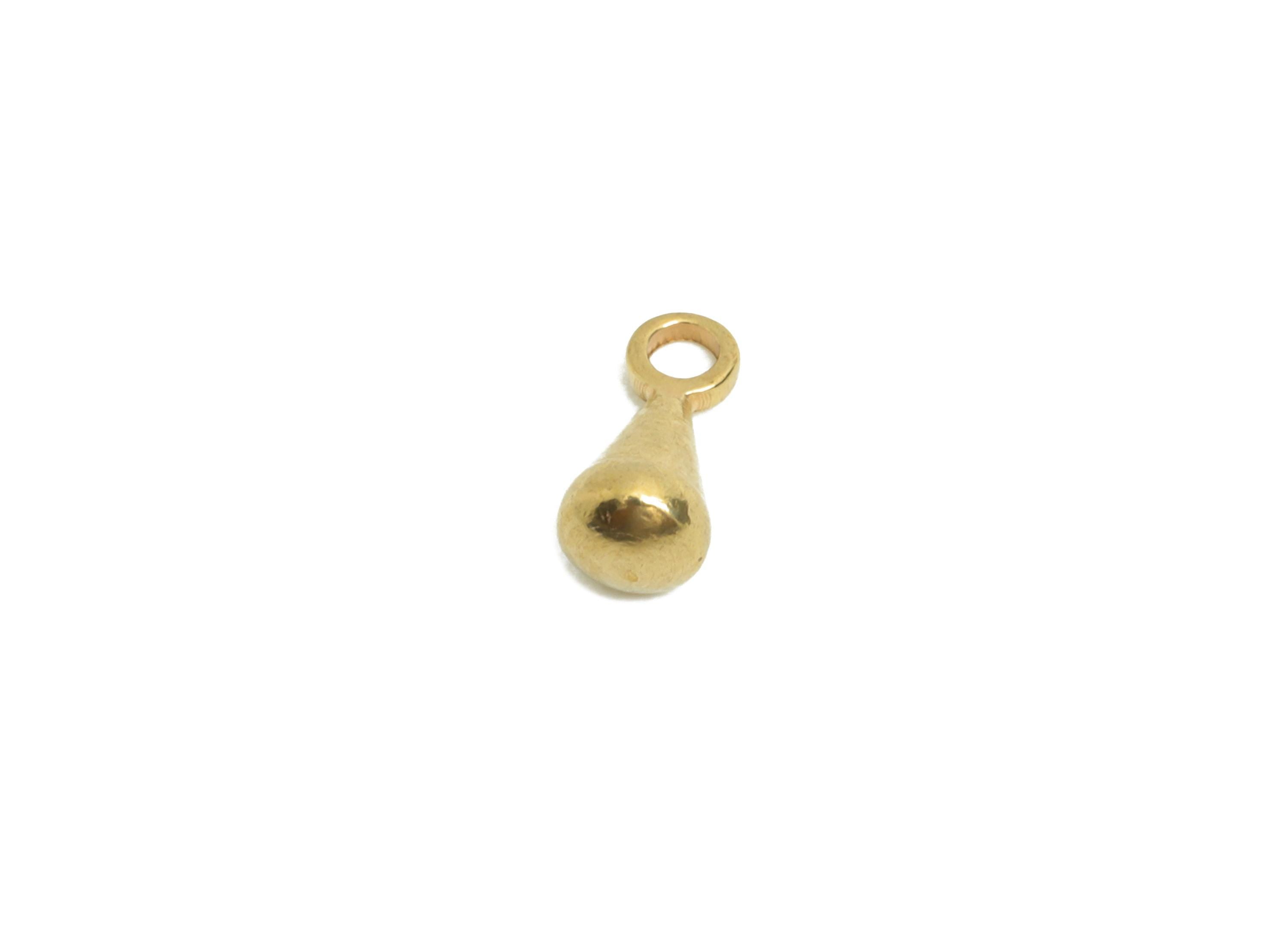 Brass Teardrop Charm - Raw Brass Minimalist Pendant - Brass Tiny Drop Pendant for DIY Jewelry - DIY Necklace Pendant - 6x2x2.84mm - PP11221 - DOMEDBAZAAR