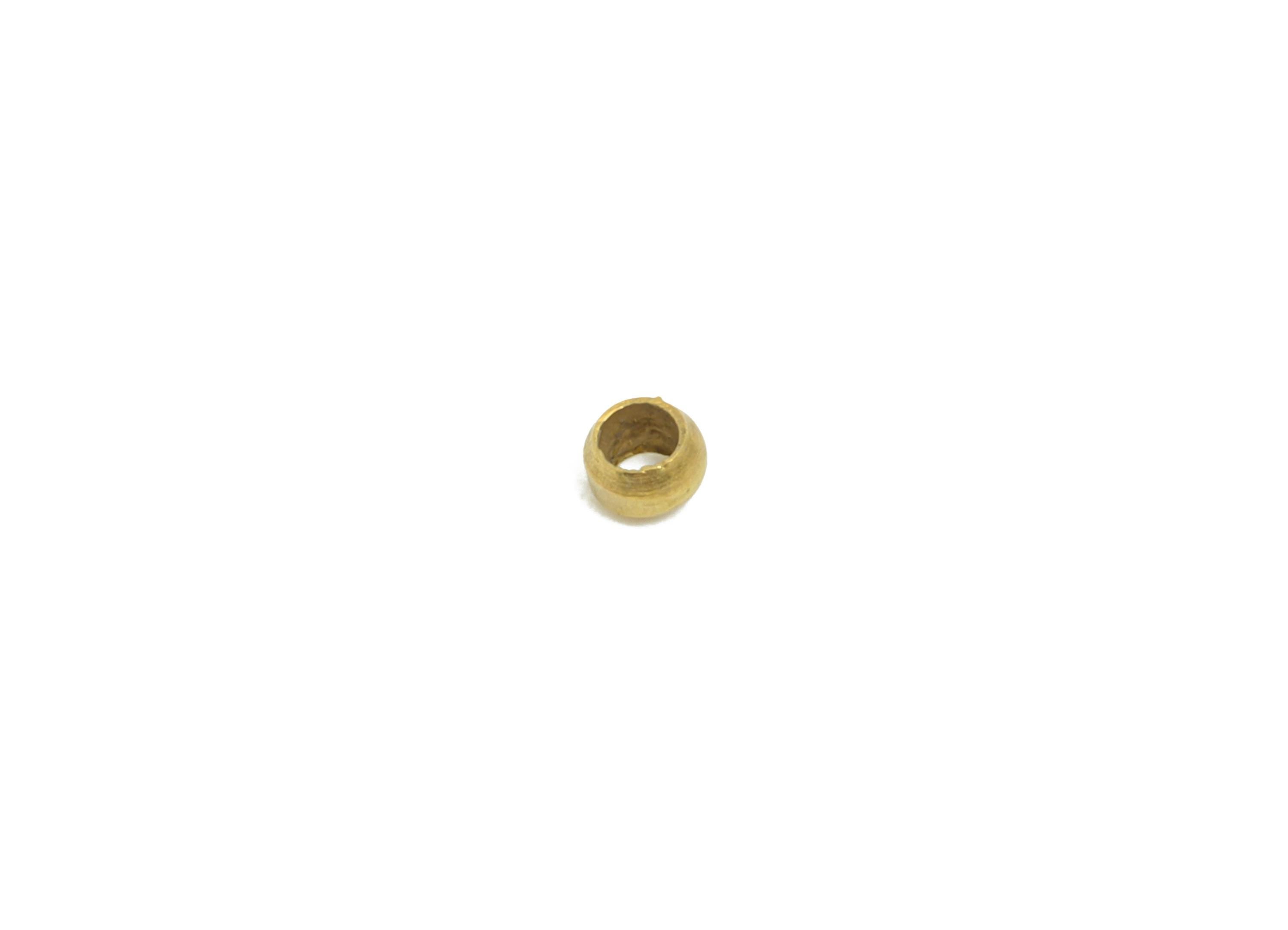 2x2mm Brass Crimp Tube Bead - Raw Brass Cover End Tip - Positioning Bead - Crimp End Bead for Bracelet or Necklace - 2x2x2mm - PP11224 - DOMEDBAZAAR