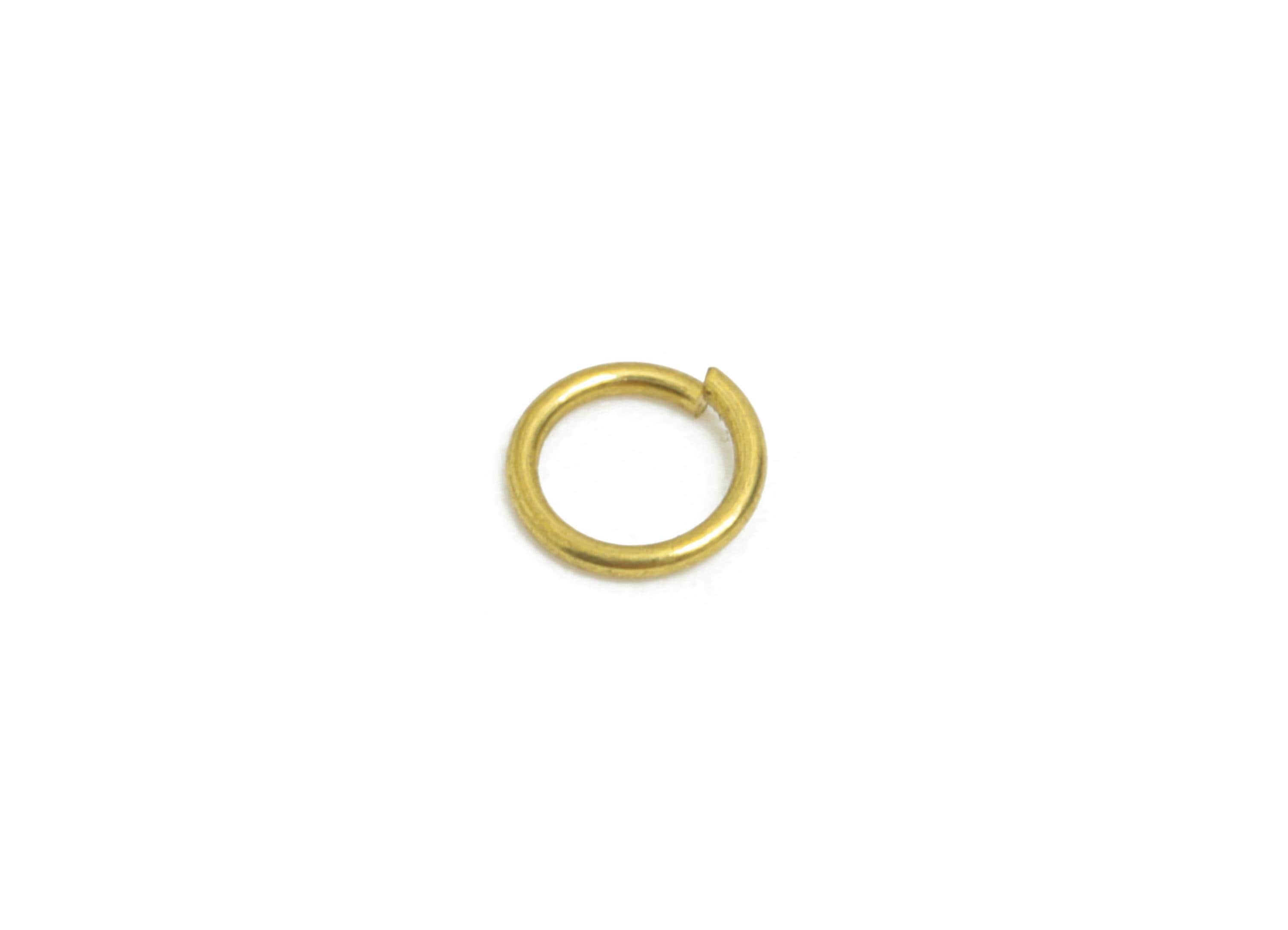 Brass Open Jump Rings - Jewelry Connector Rings - Raw Brass DIY Jewelry Making Supplies - Crafting and Beading Rings - 4x4x 3mm - PP11223 - DOMEDBAZAAR