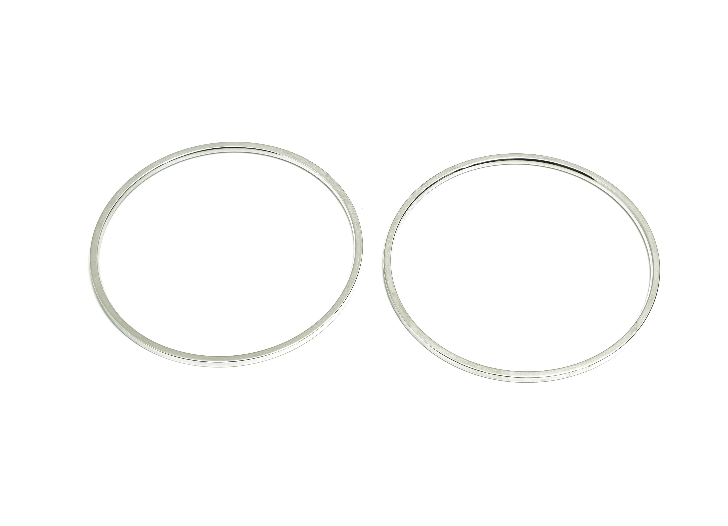 64mm Minimalist Bracelet -  Brass Bangle Jewelry Making Supply For Bracelet - Handmade Bangle Frame - 18K Real White Gold Plating - RGP10814 - DOMEDBAZAAR