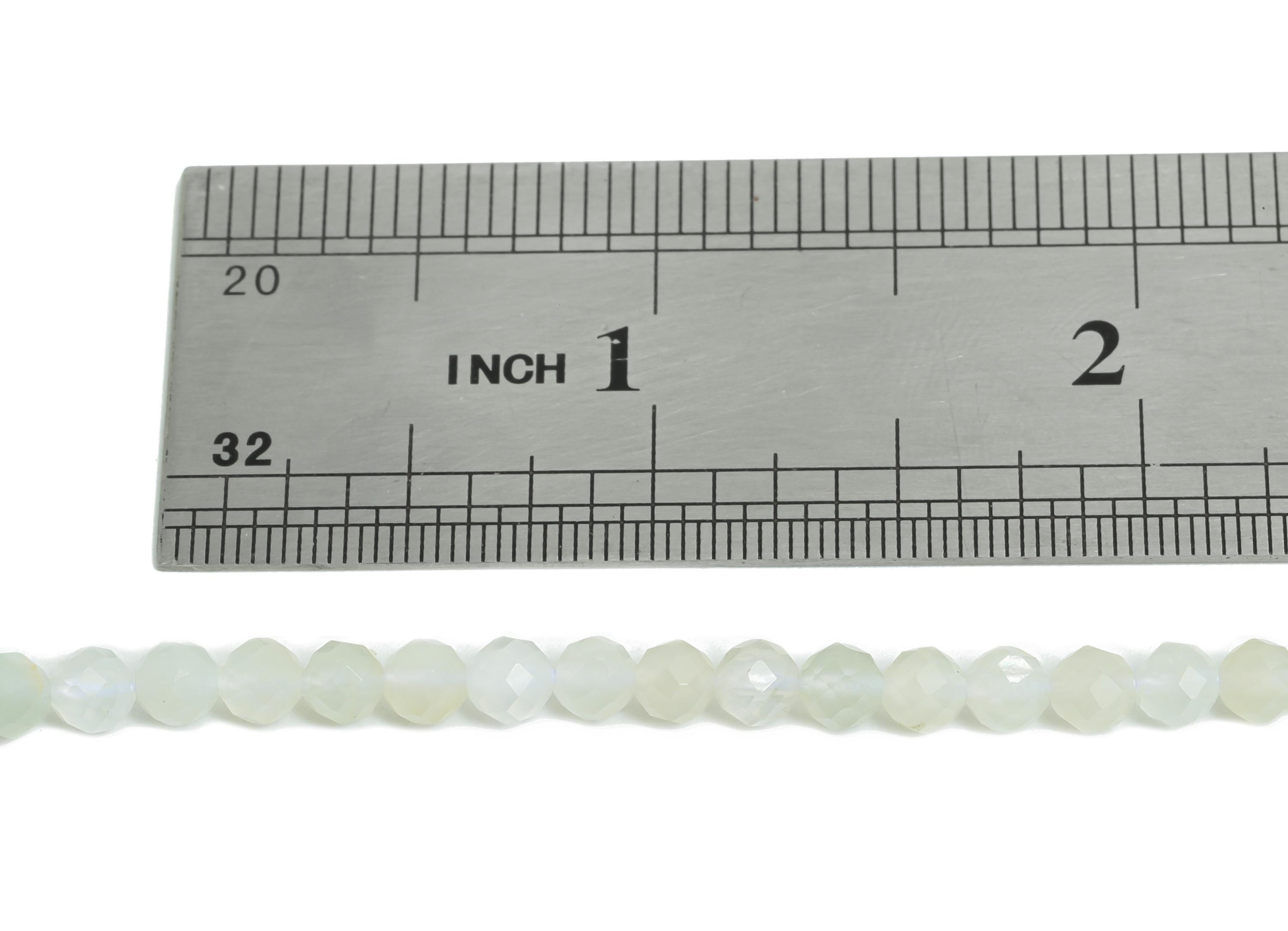 4mm Moonstone Natural Stone Bead - Faceted Round Moonstone 15.5 inch /Strand - Natural Gemstone Beads for Handmade - Crystal Healing -NS2432 - DOMEDBAZAAR
