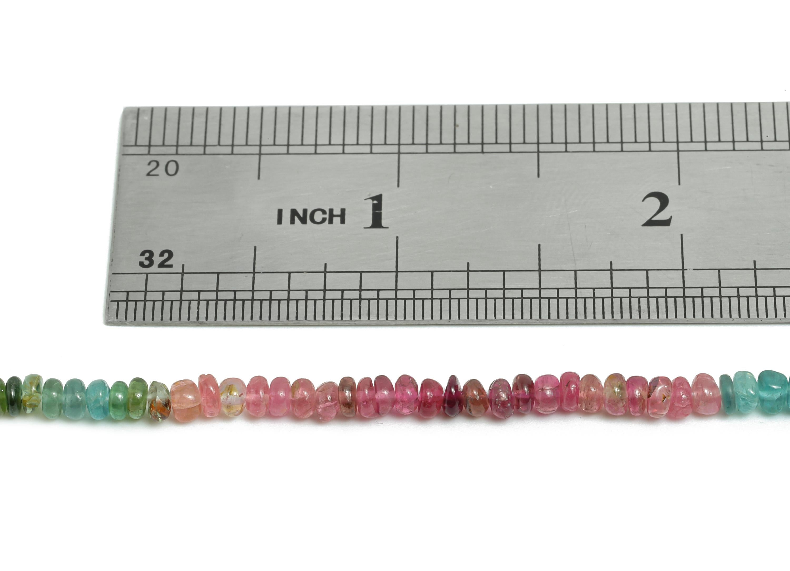 3x2mm Tourmaline Natural Stone Beads - Smooth Pink Tourmaline 16 inch /Strand - High-Quality Gemstone Beads - Nugget Stone Beads - NS2691 - DOMEDBAZAAR